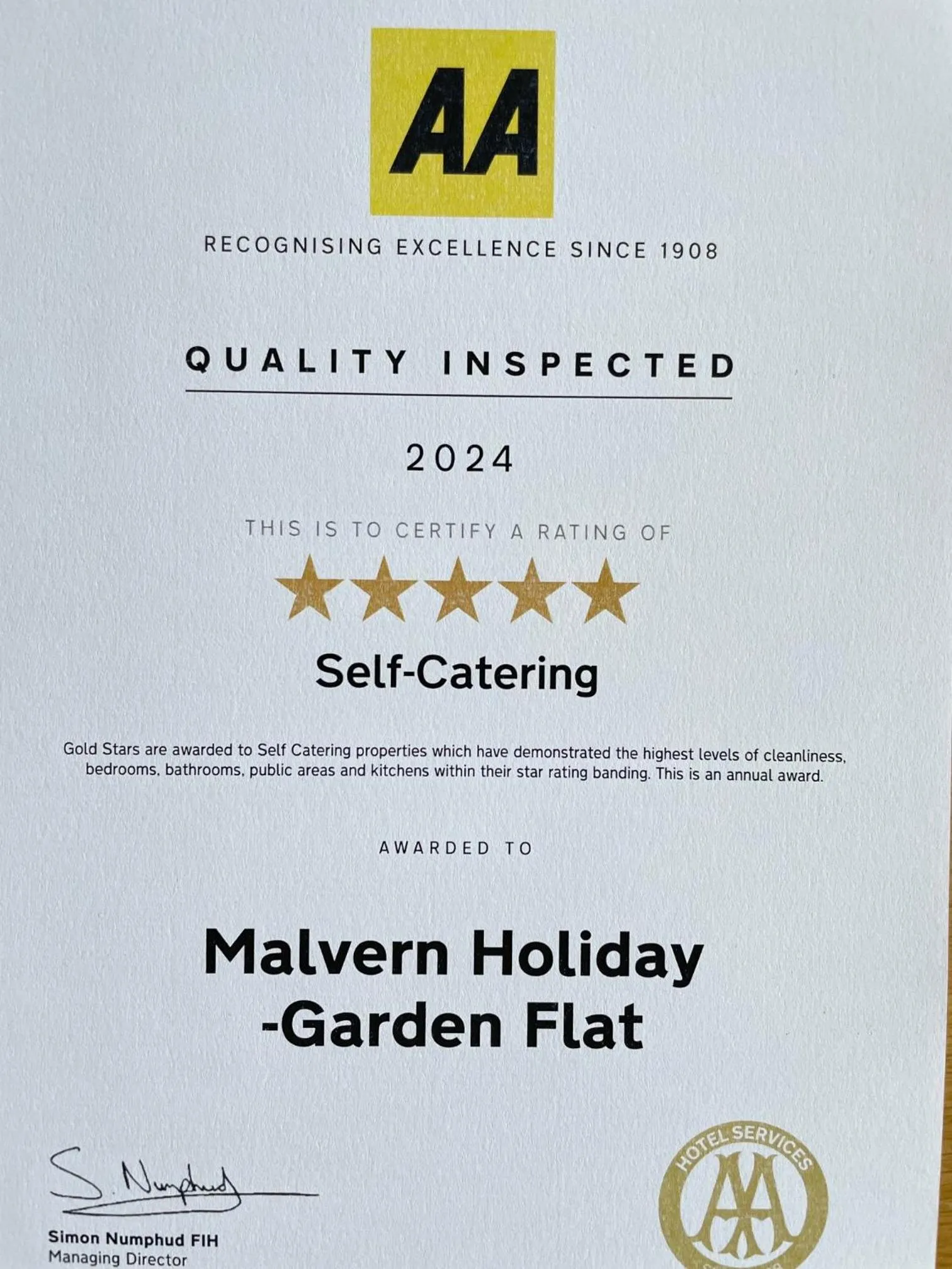 Malvern Holiday- Garden Flat