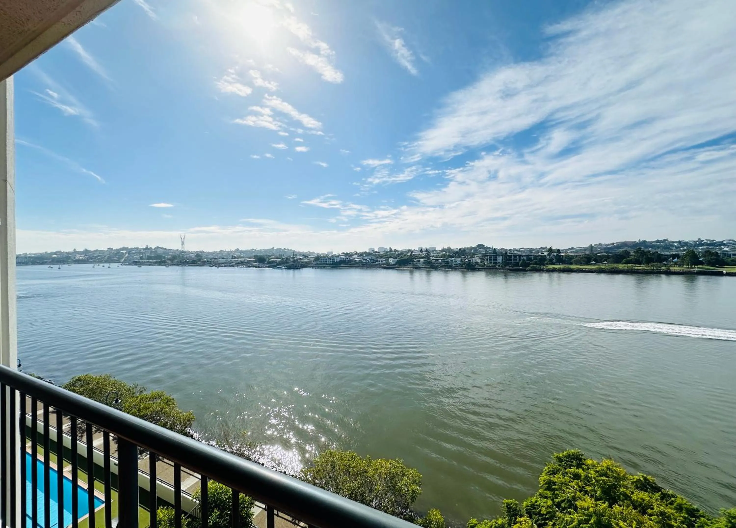 River view in Goldsborough Place Apartments