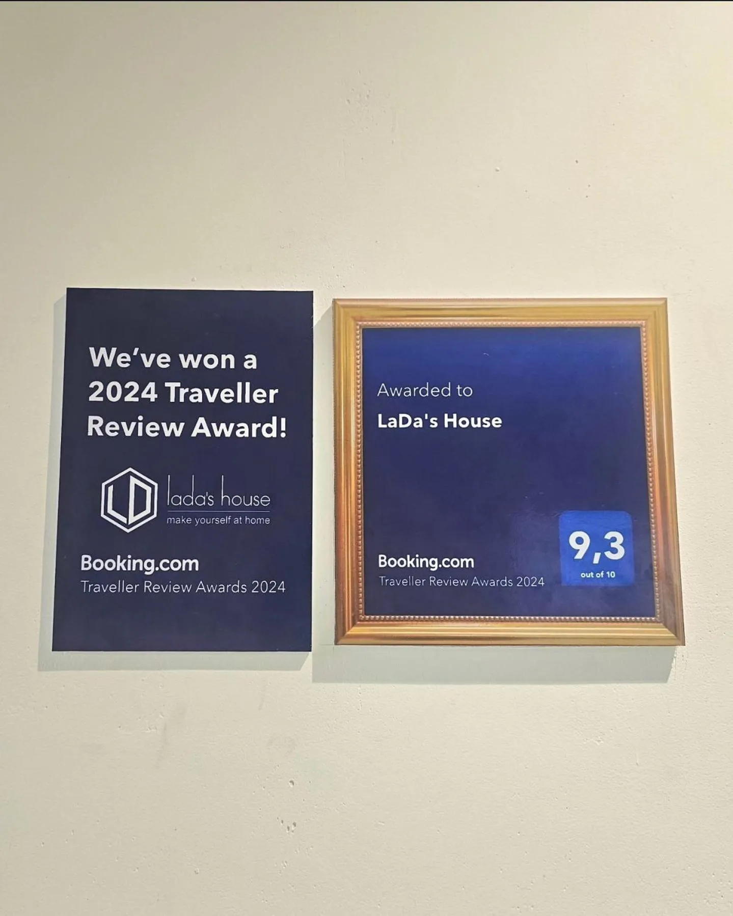 Certificate/Award in LaDa's House Da Nang