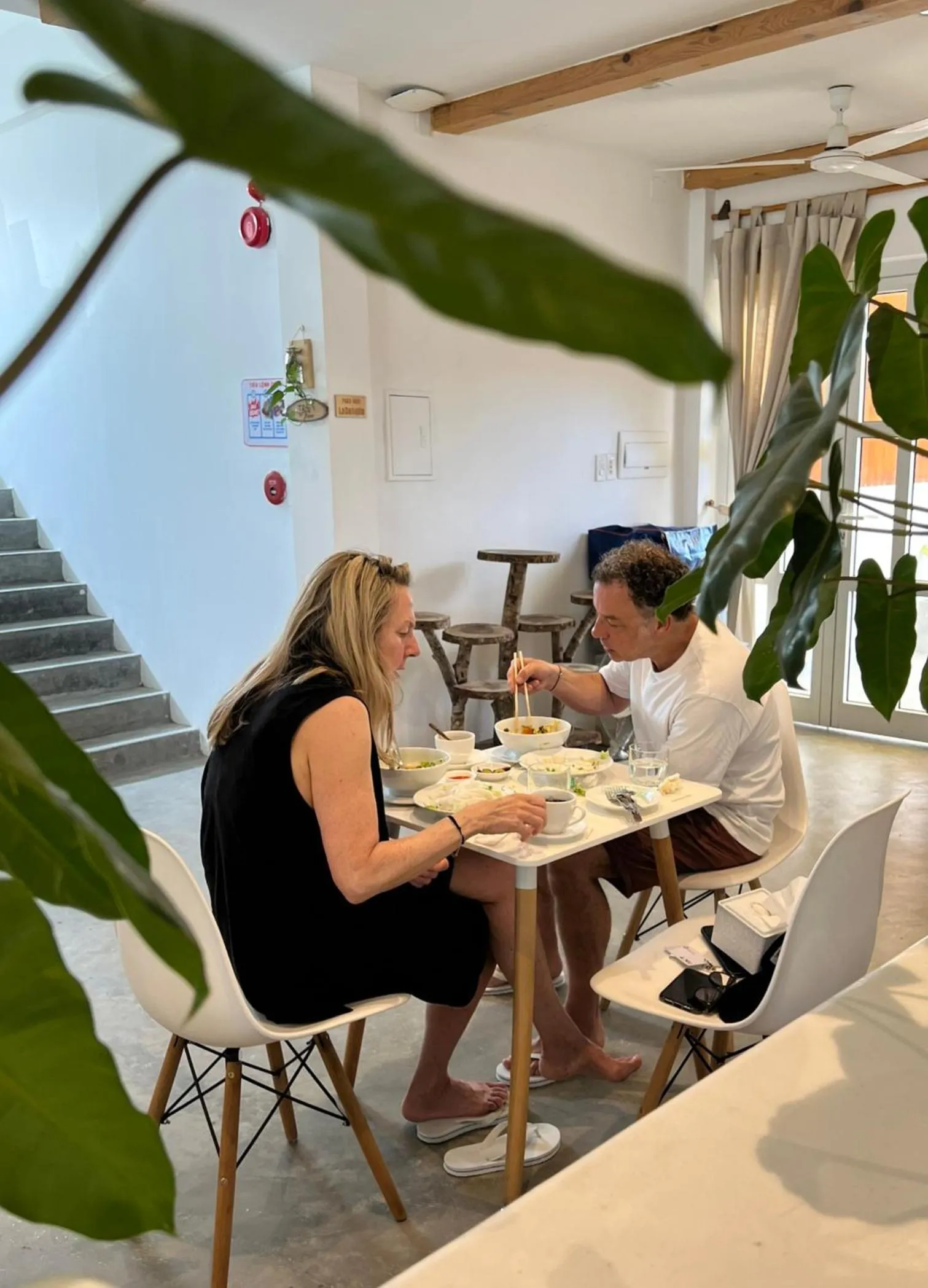 Dining area in LaDa's House Da Nang