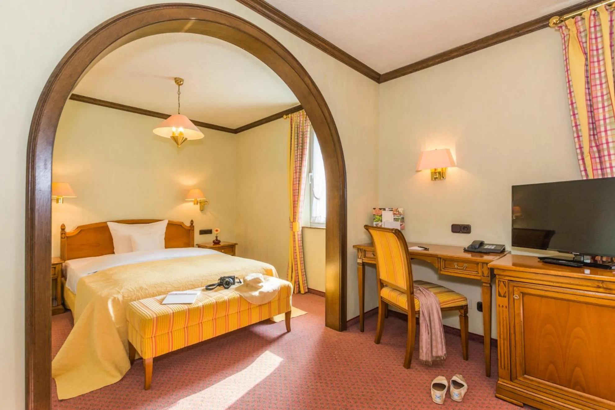 Bed in Lohmann's Romantik Hotel Gravenberg