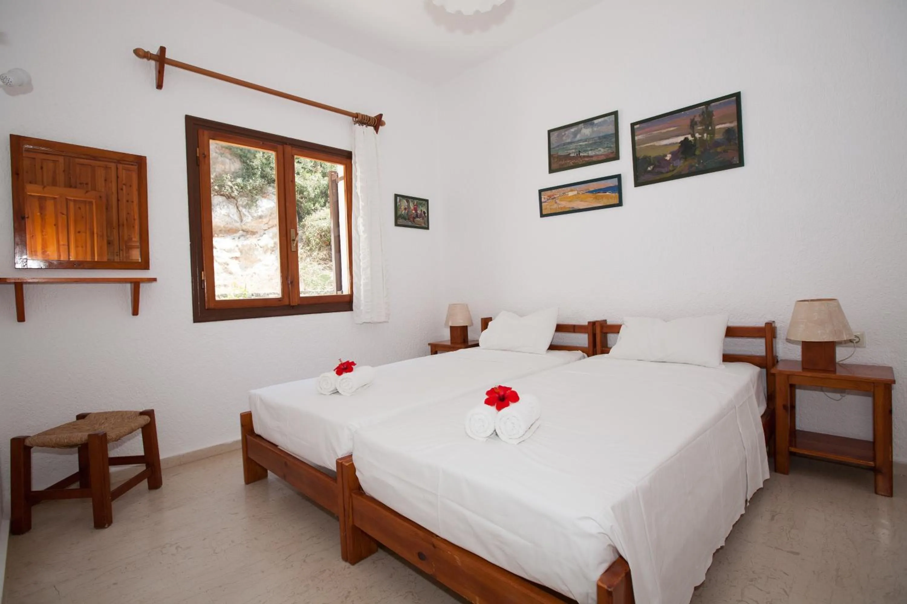 Bedroom, Bed in Villa Michalis
