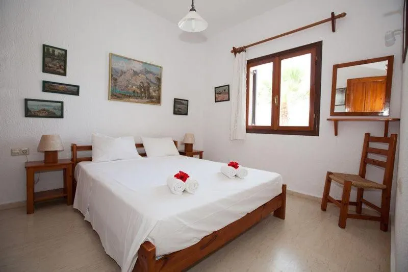 Bedroom, Bed in Villa Michalis