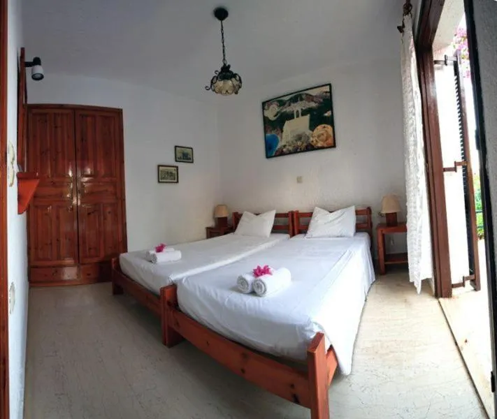 Bedroom, Bed in Villa Michalis