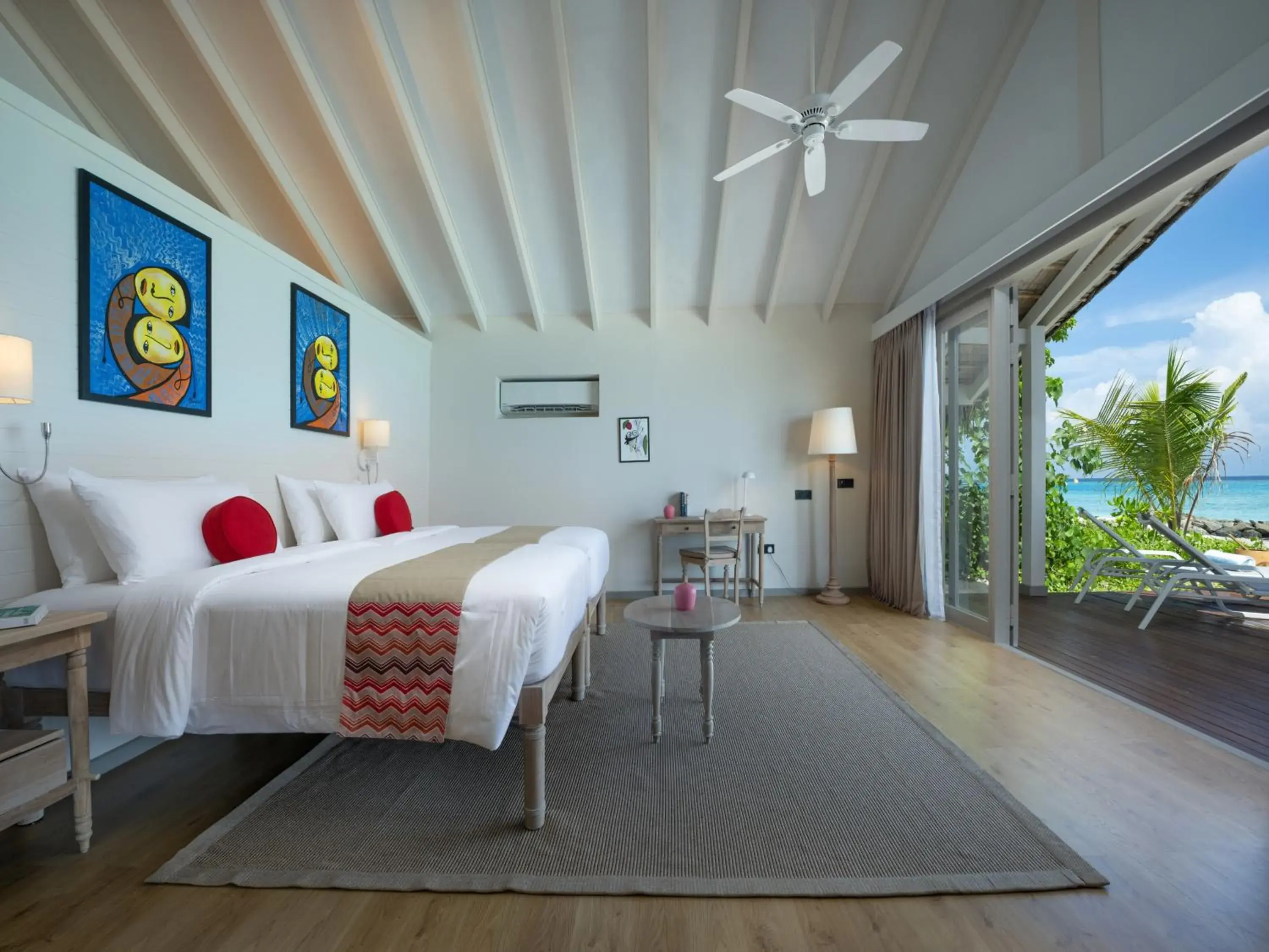 Patio, Bed in Cora Cora Maldives - Premium All-Inclusive Resort Patio, Bed in Cora Cora Maldives - Premium All-Inclusive Resort