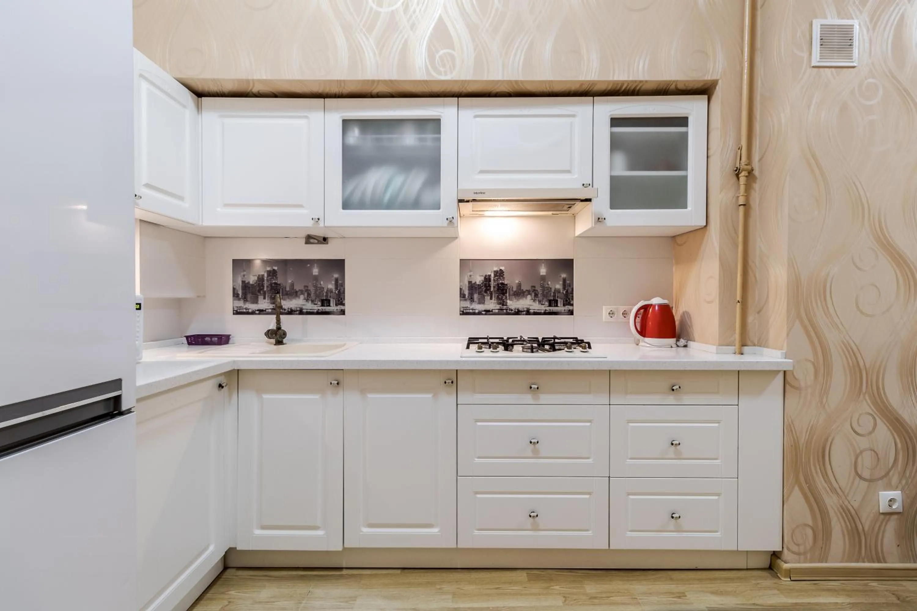 Communal kitchen in Vynnychenka apartment