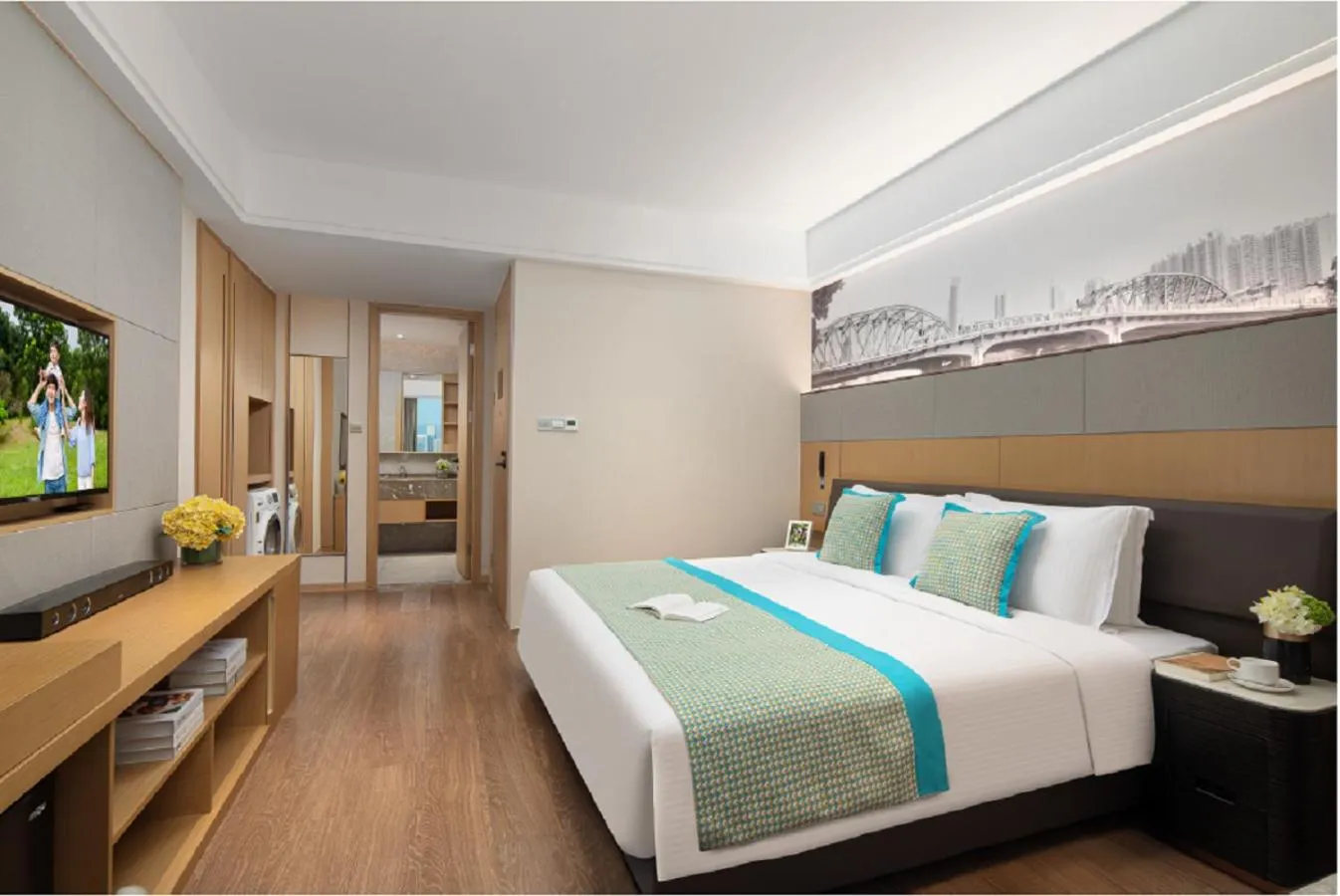 Bedroom, Bed in Somerset Bio-Island Guangzhou