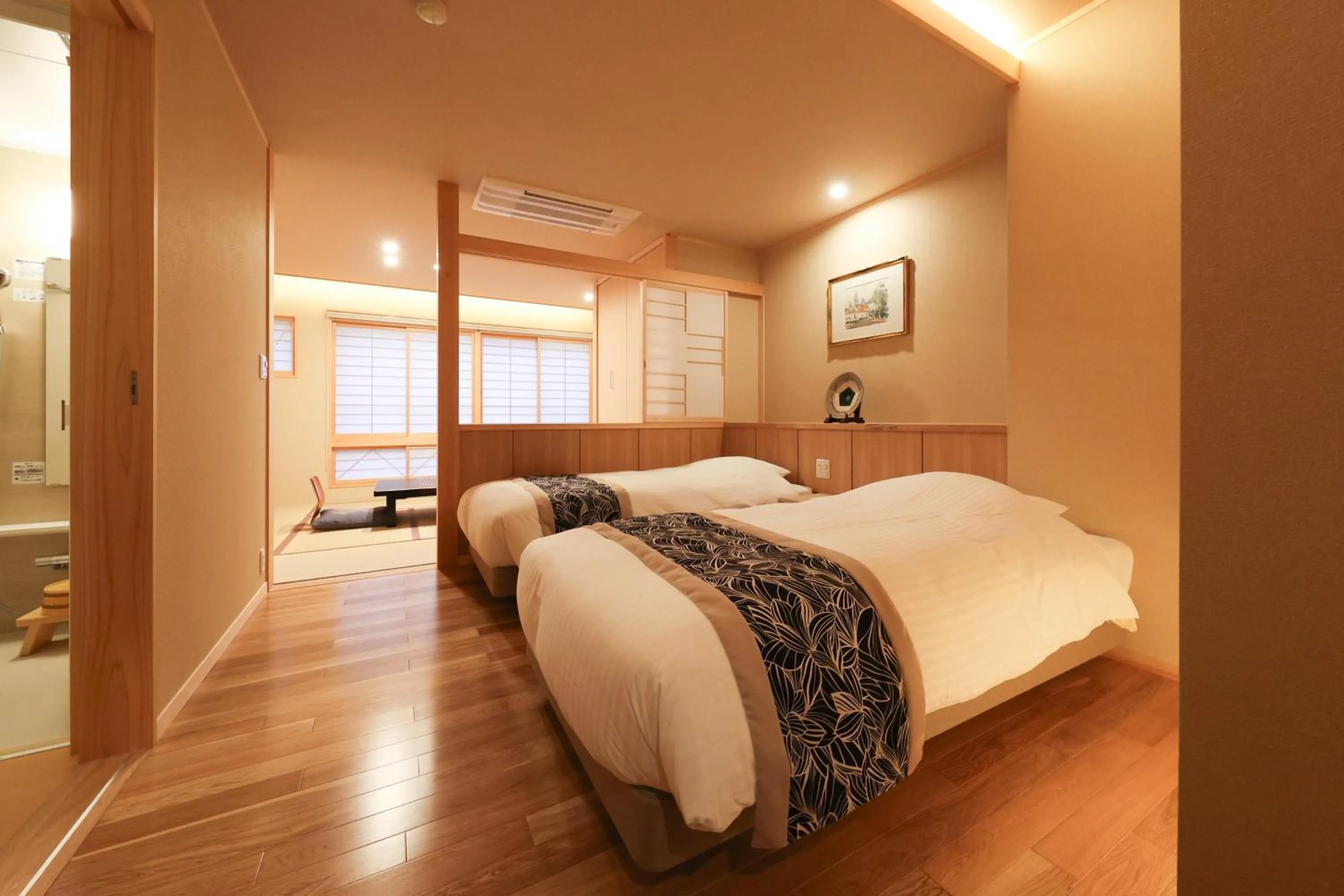 Photo of the whole room, Bed in Mutsumikan
