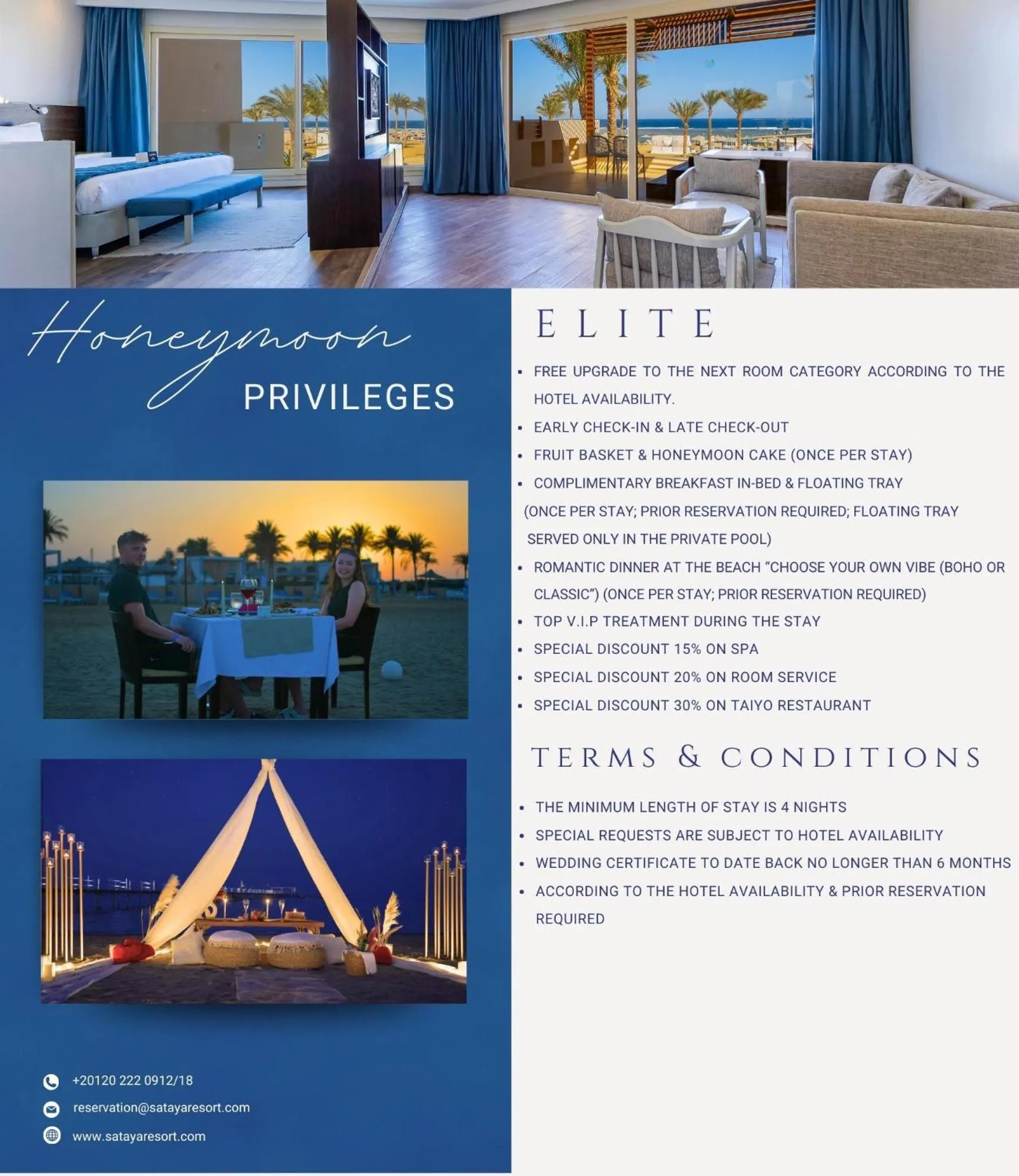 Area and facilities in Sataya Resort Marsa Alam