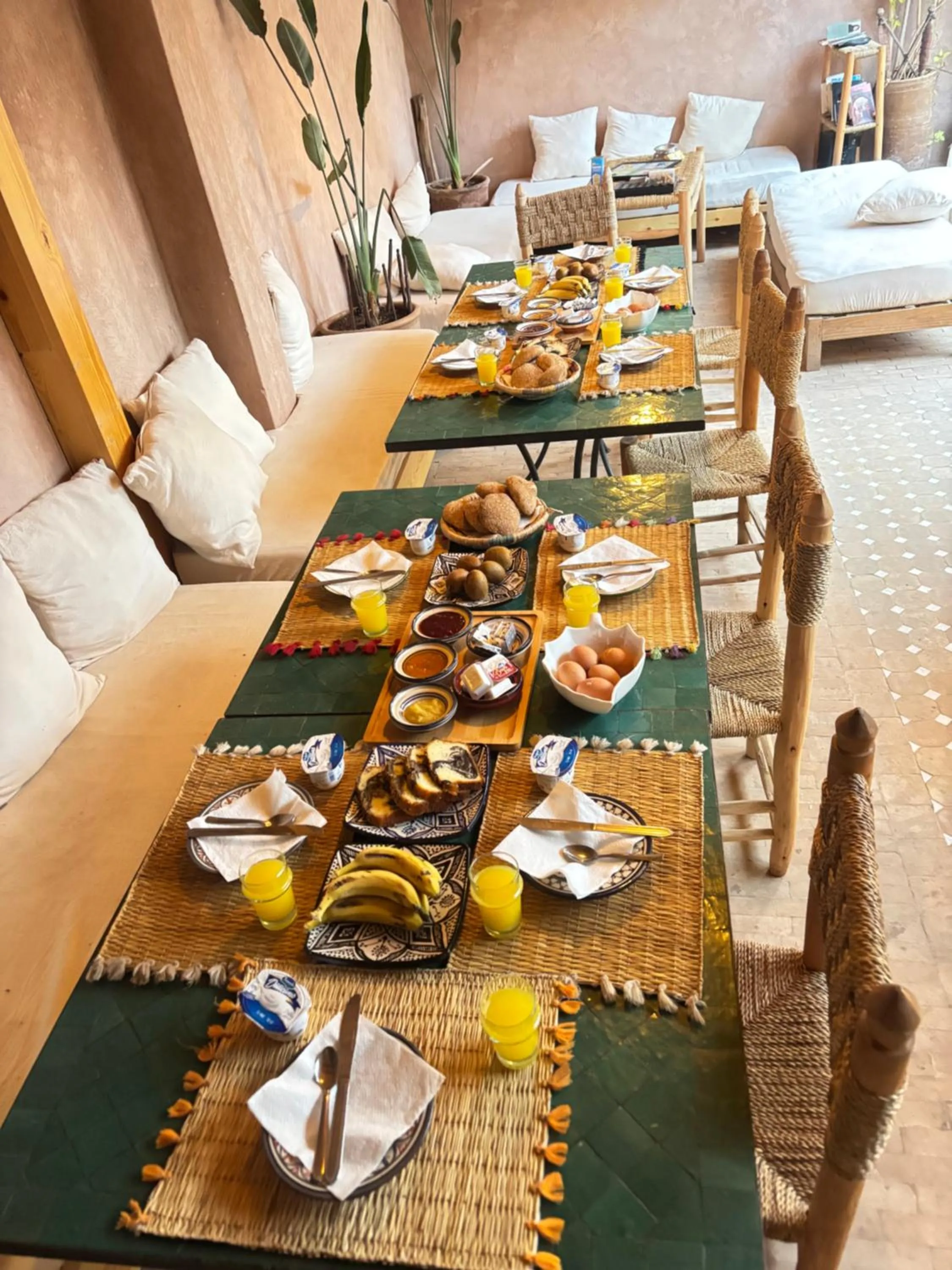 Seating area in Riad Minami