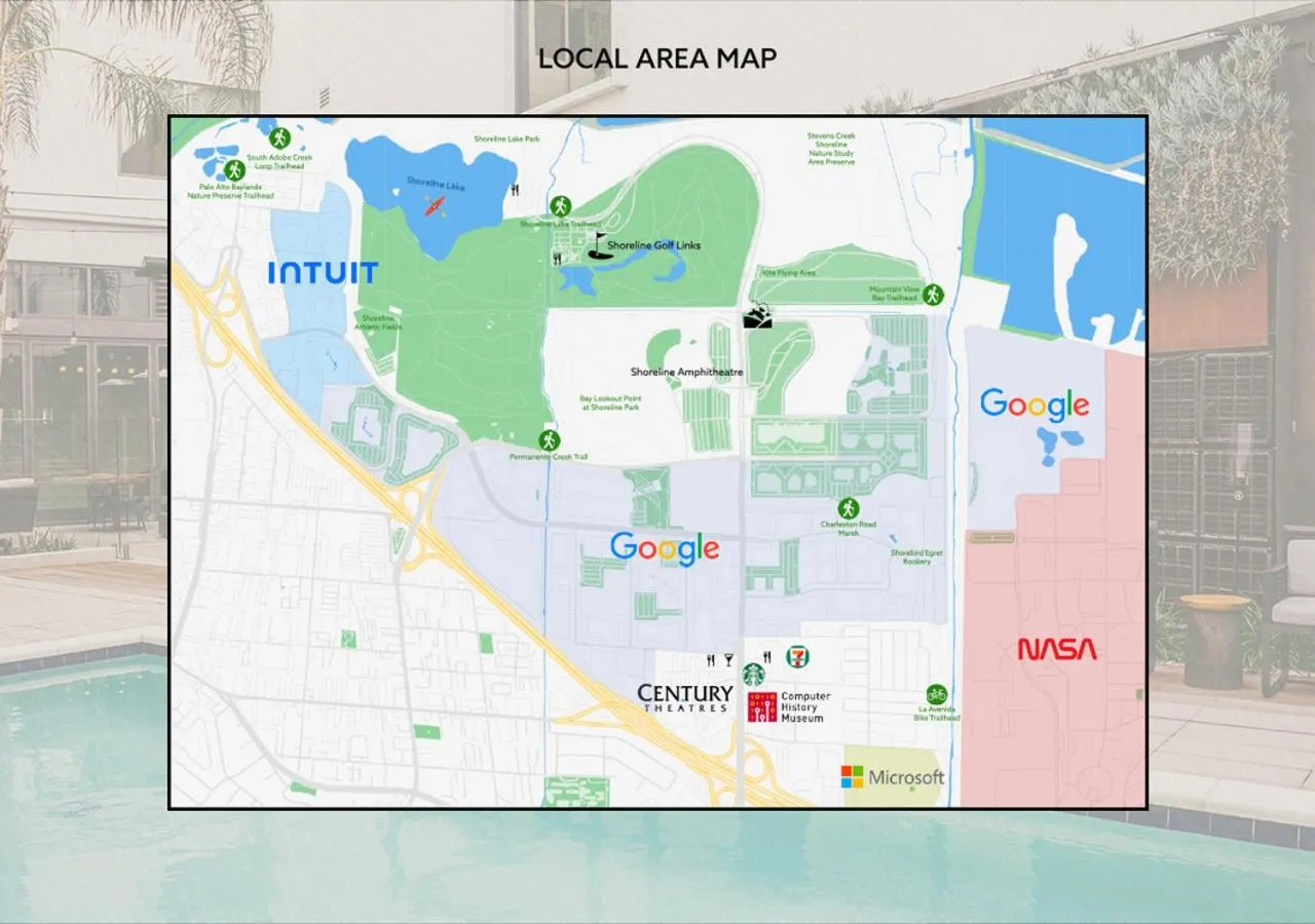 Location in Shashi Hotel Mountain View Palo Alto