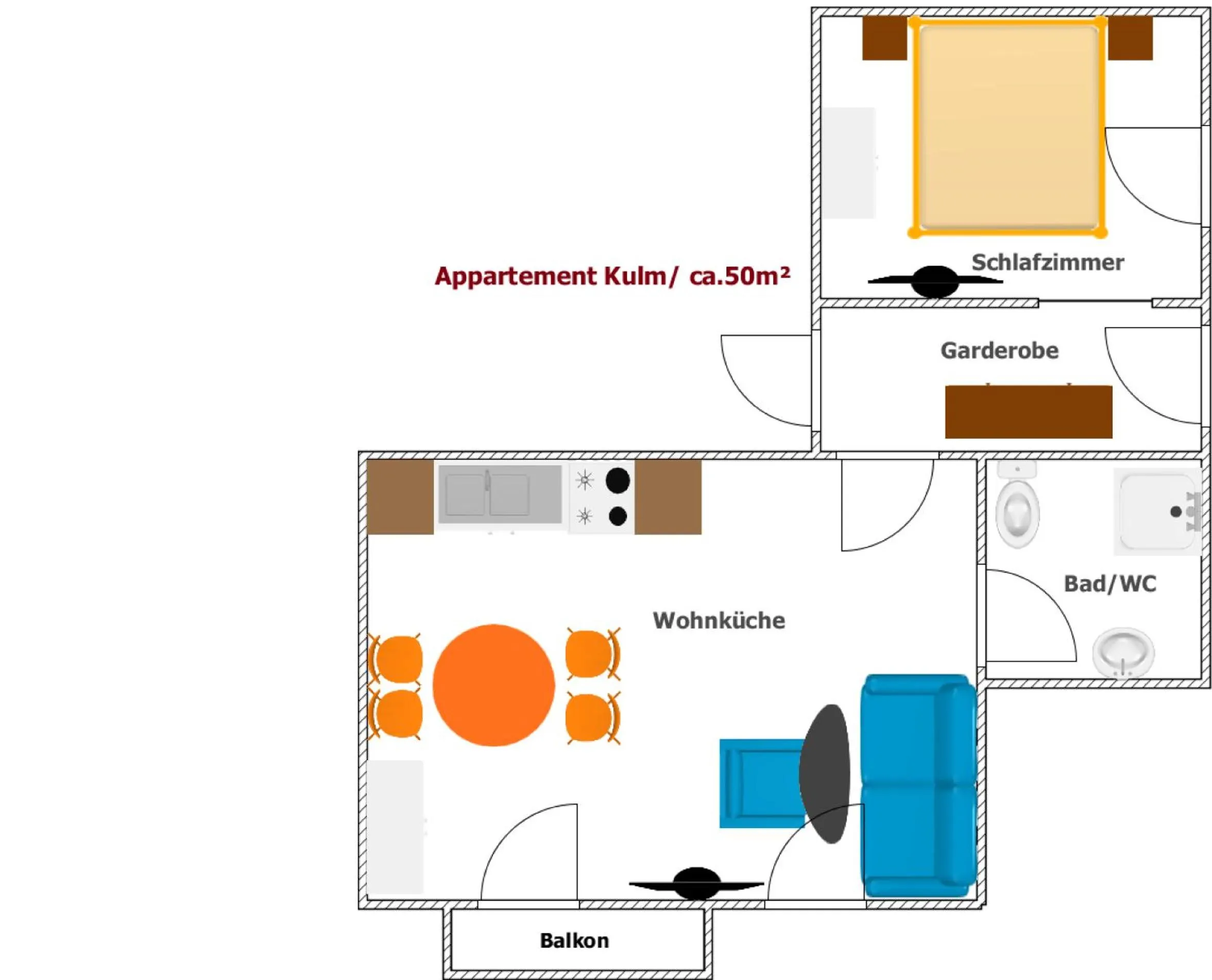 Floor plan in Appartements-Restaurant Schwaiger