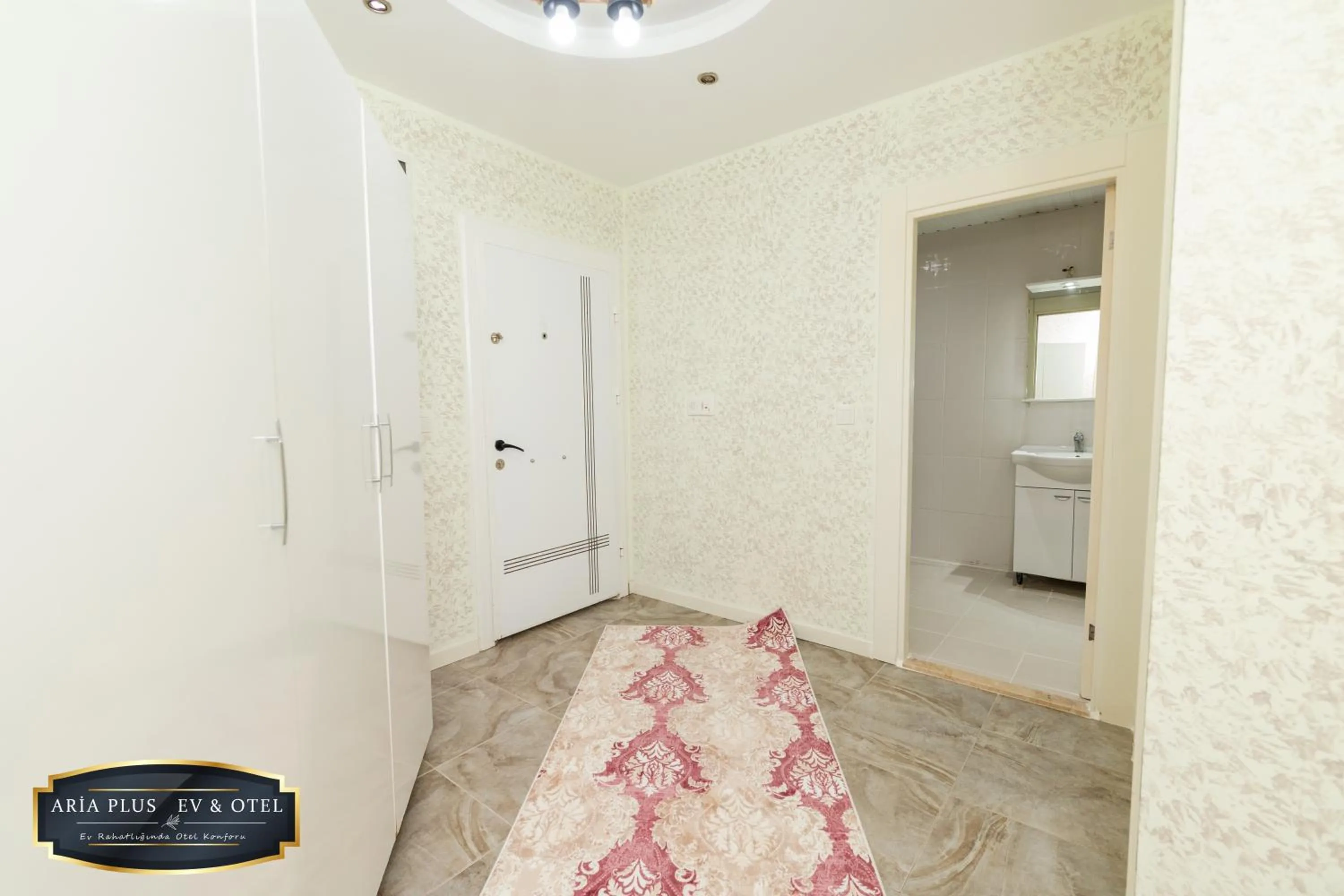 Bathroom in aria plus ev otel