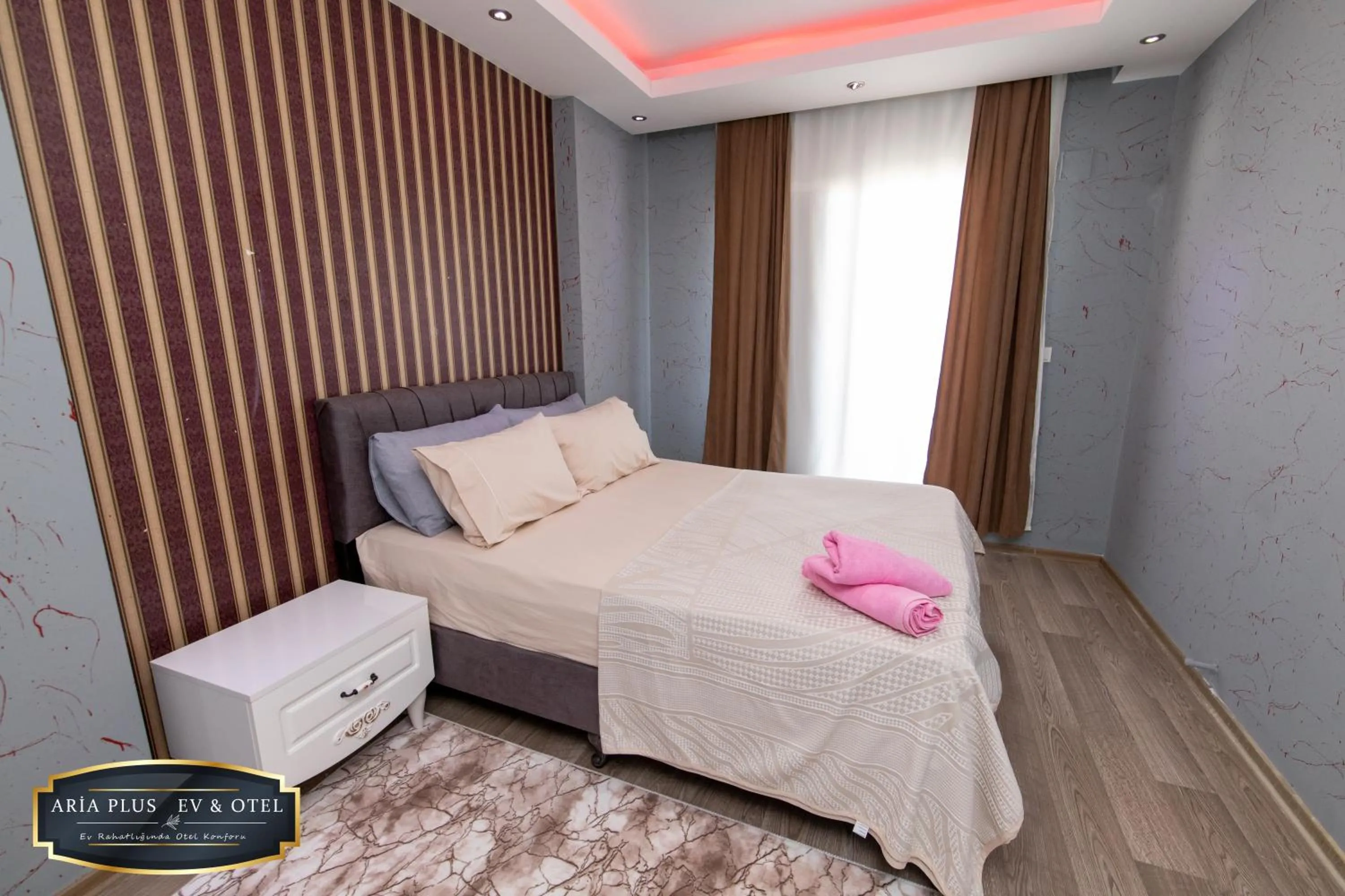 Bedroom, Bed in aria plus ev otel