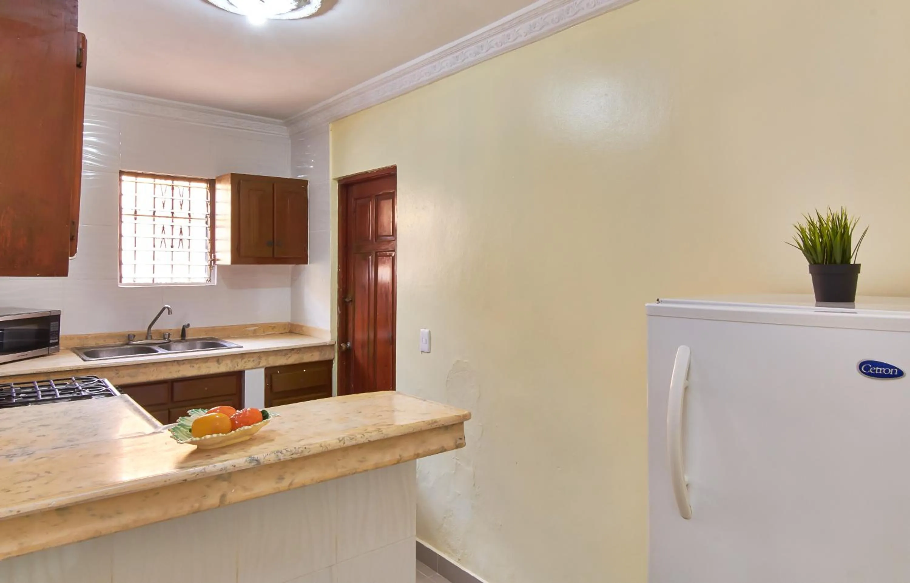 Kitchen or kitchenette in Tropical Island Aparthotel Aeropuerto Santo Domingo