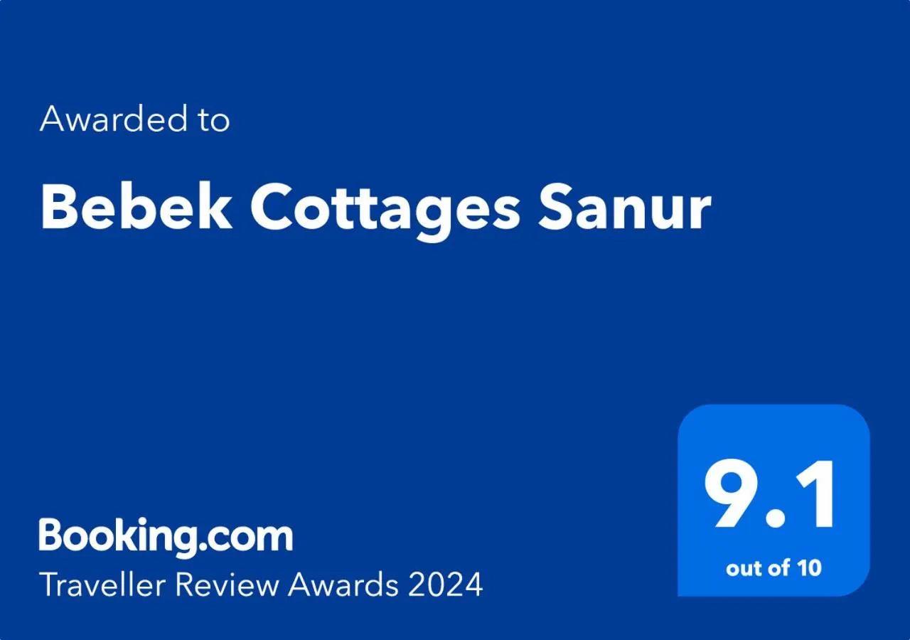 Certificate/Award in Bebek Cottages Sanur