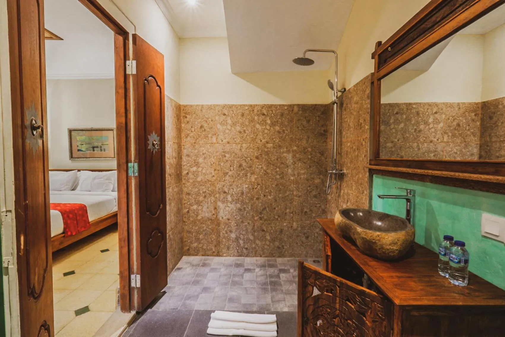 Bathroom, Bed in Bebek Cottages Sanur