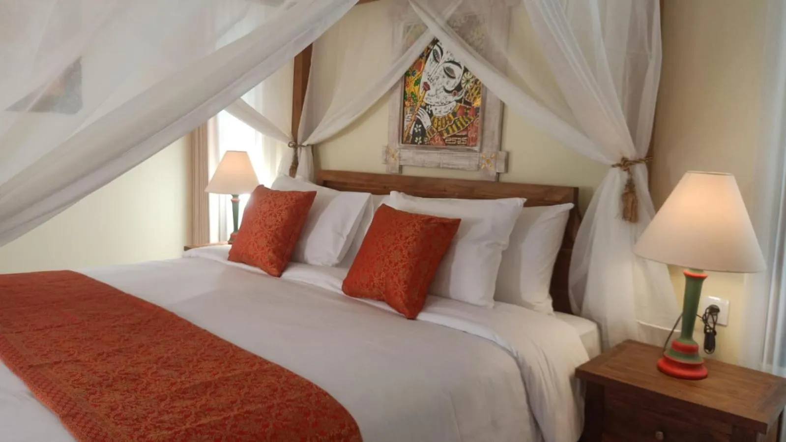Bed in Bebek Cottages Sanur
