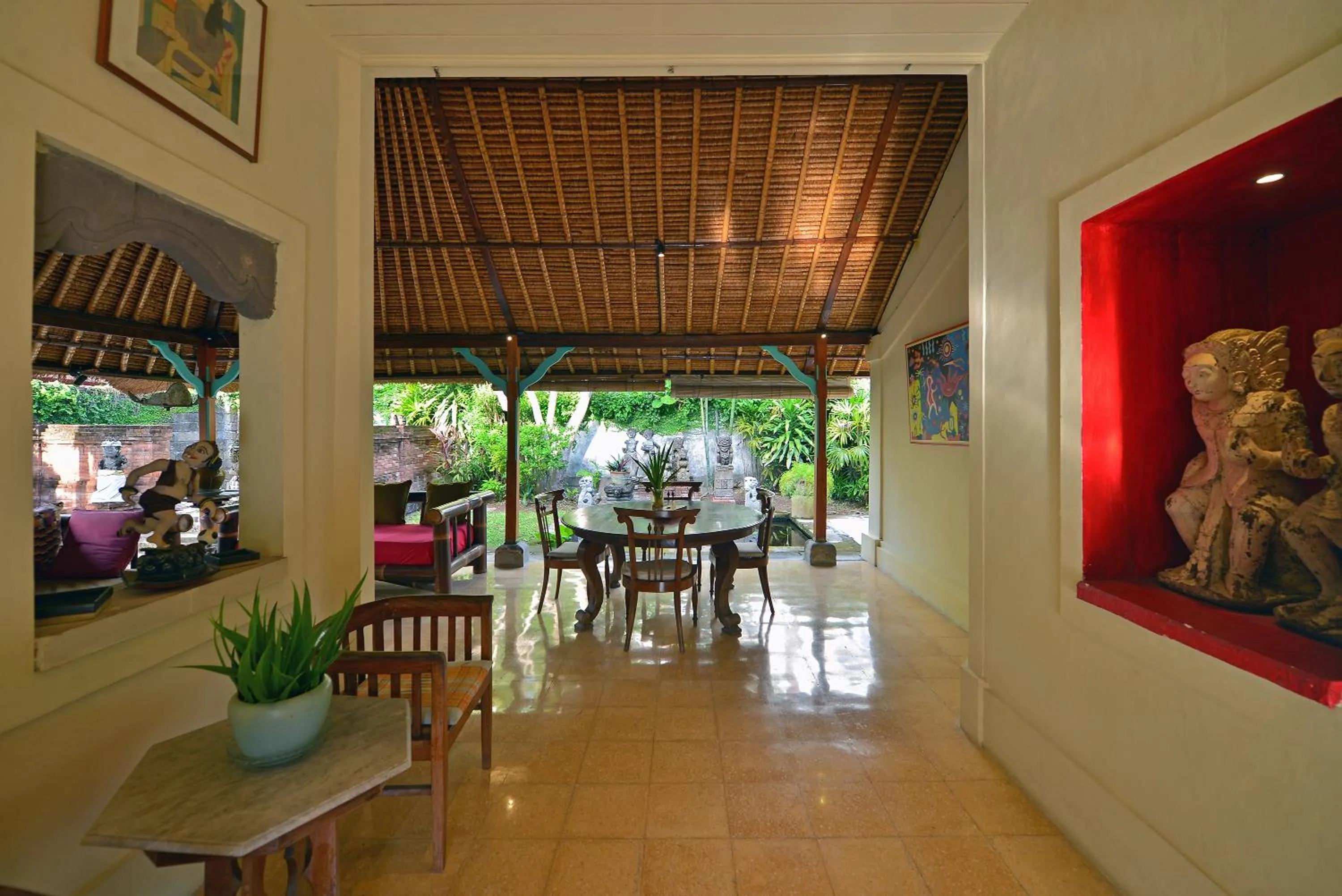 Seating area in Bebek Cottages Sanur