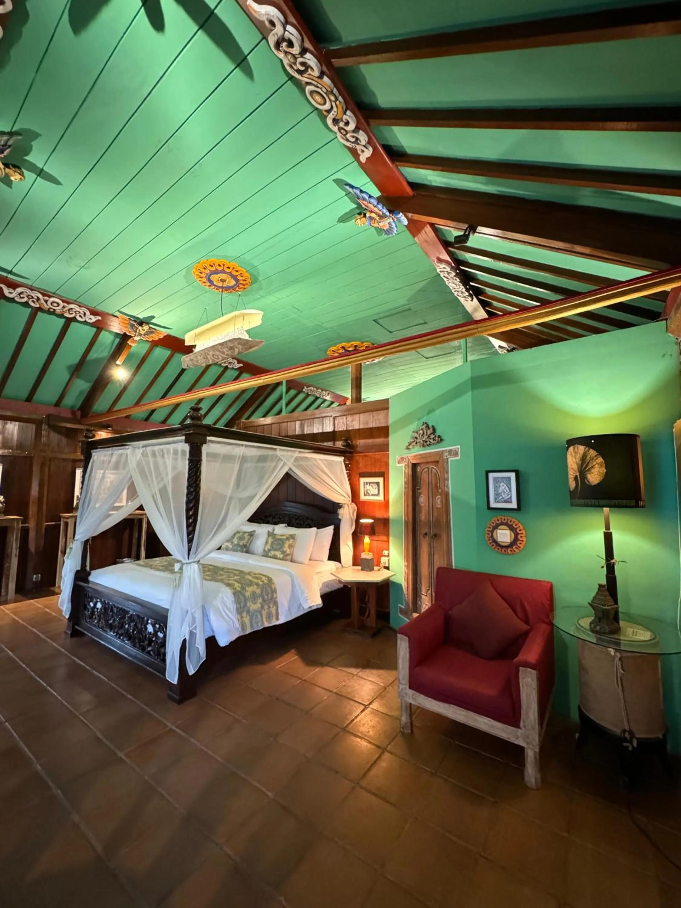 Bed in Bebek Cottages Sanur