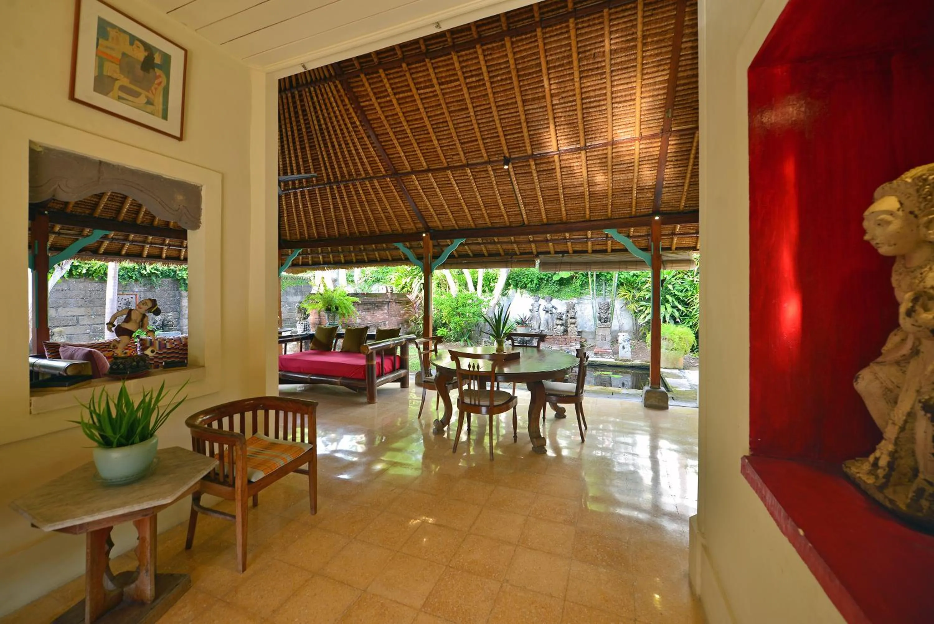 Seating area in Bebek Cottages Sanur