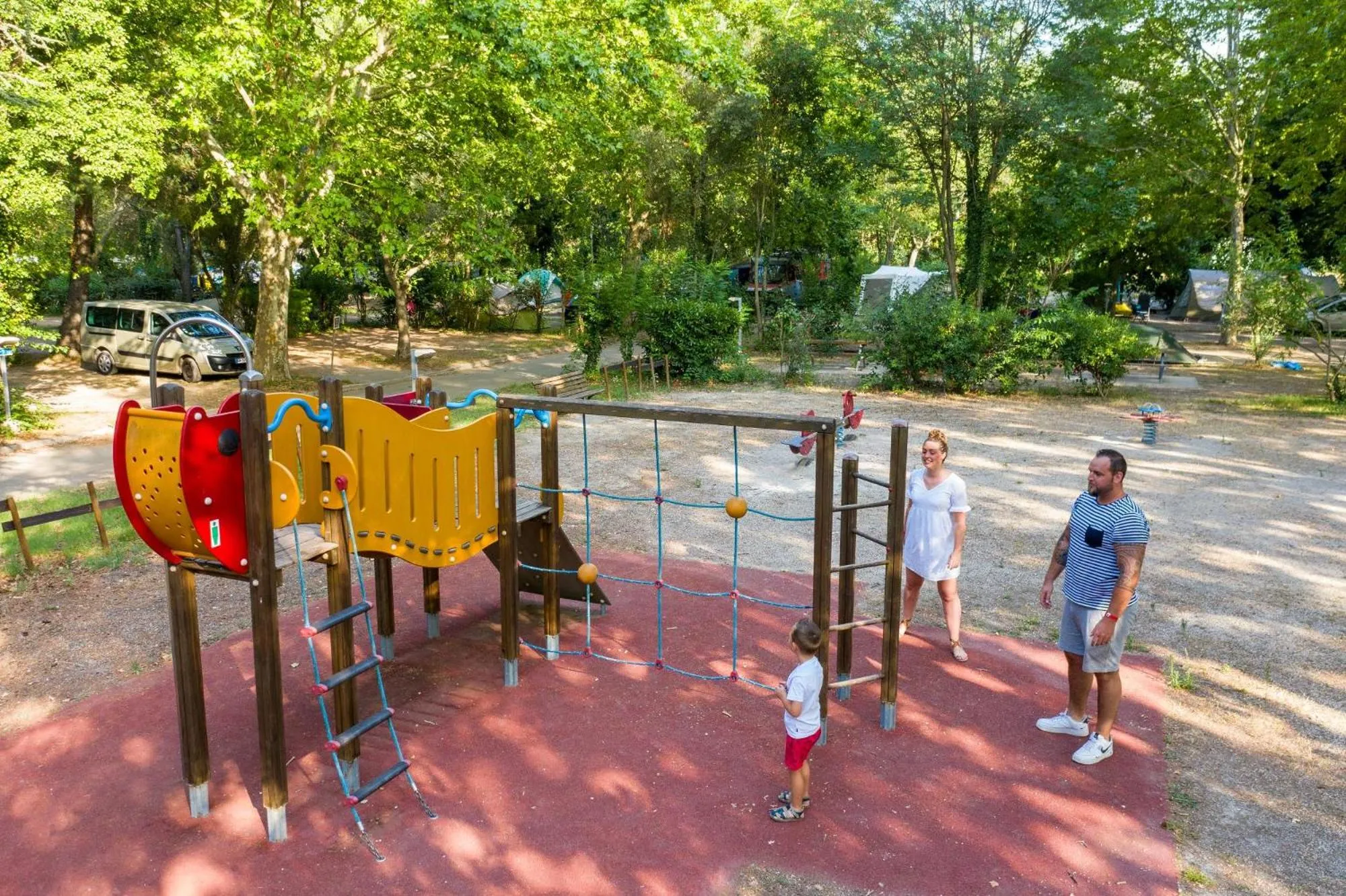 Children play ground in Camping du Pont d'Avignon