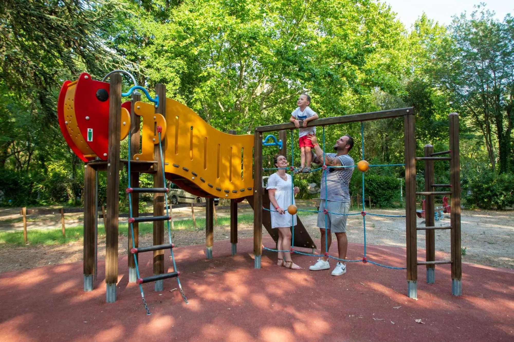 Children play ground in Camping du Pont d'Avignon