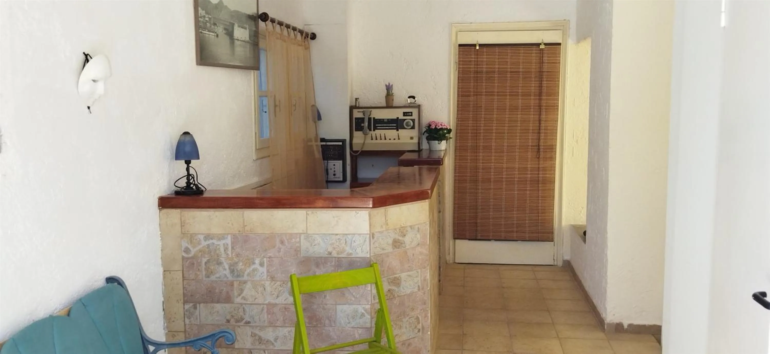 Lobby or reception in Cleo Rooms 250m from the beach