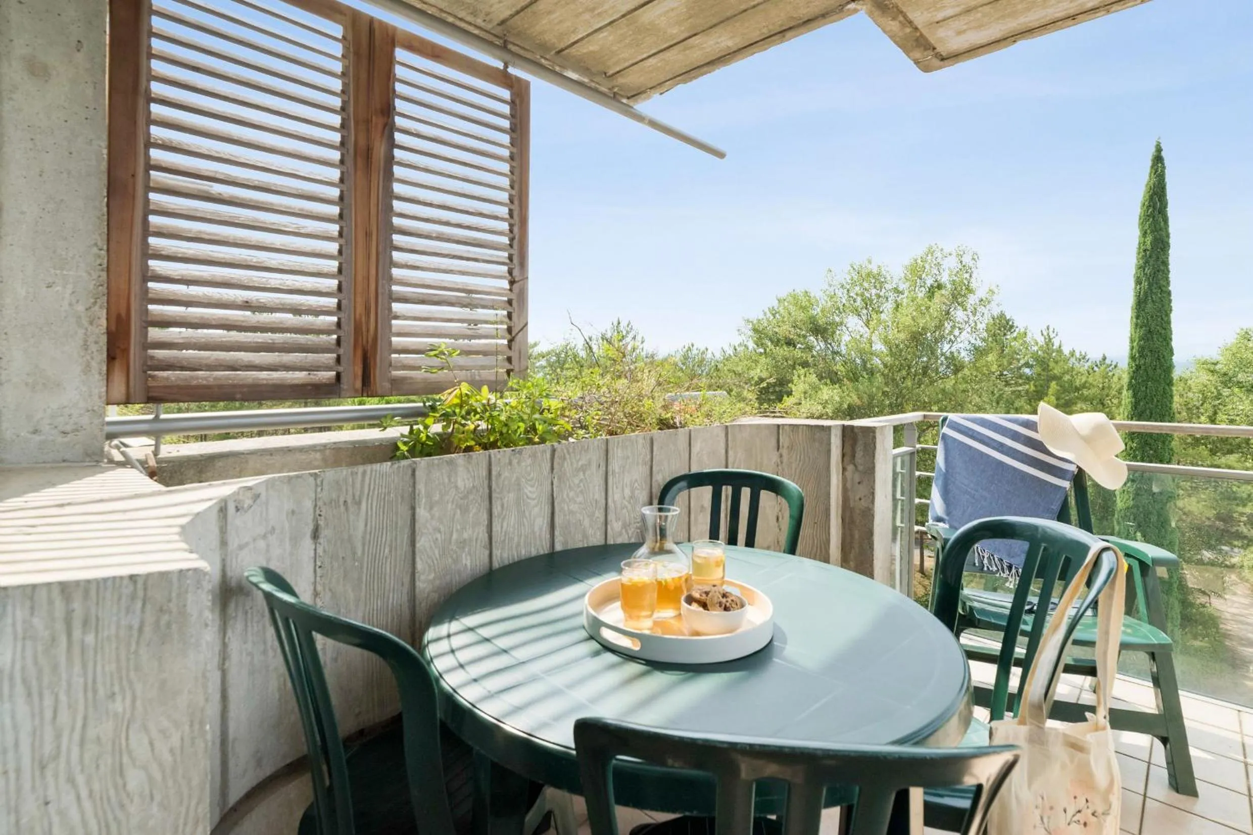 Patio in SOWELL HOTELS Ardèche