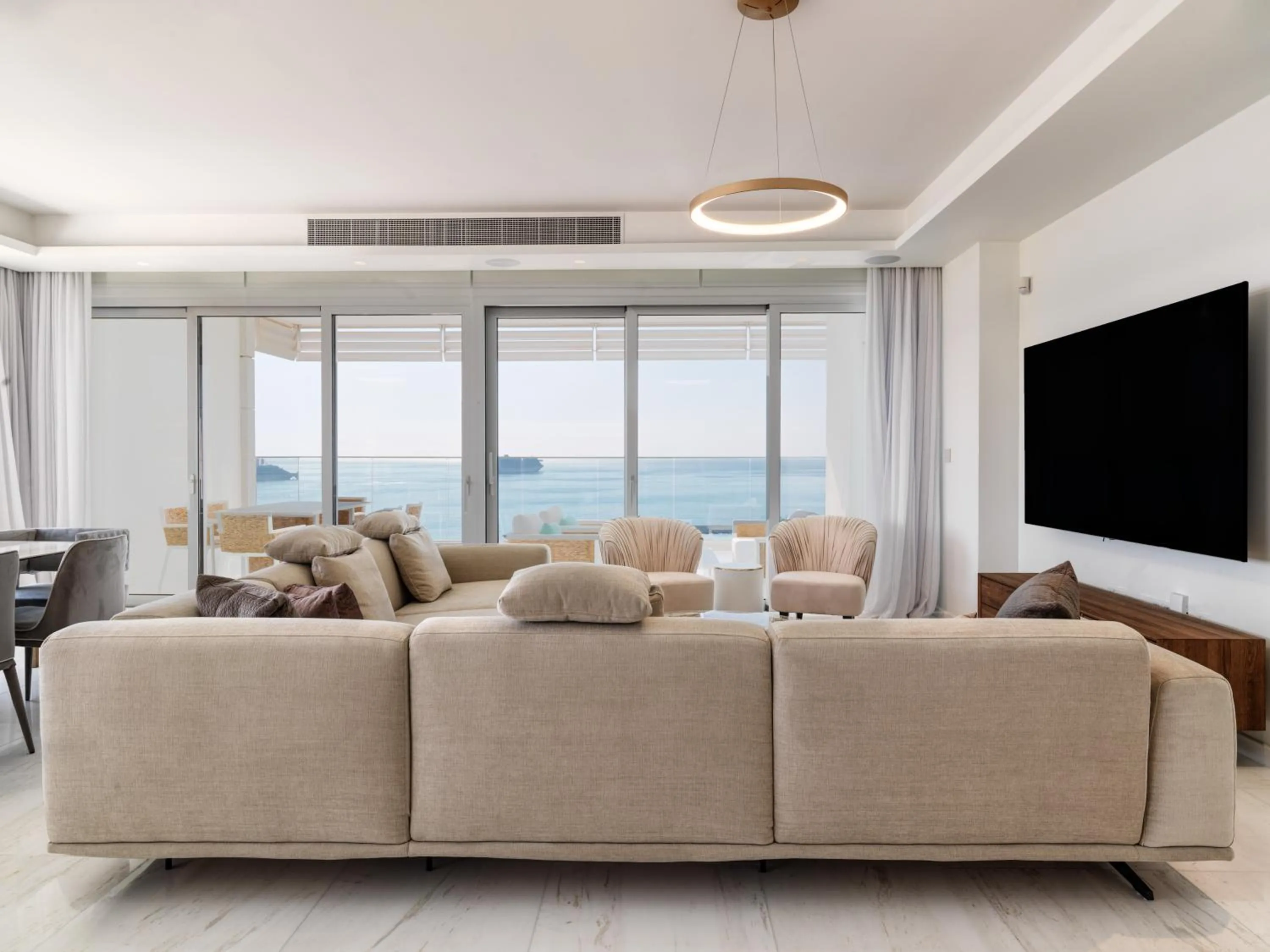 Living room in The Tower at St Raphael Resort