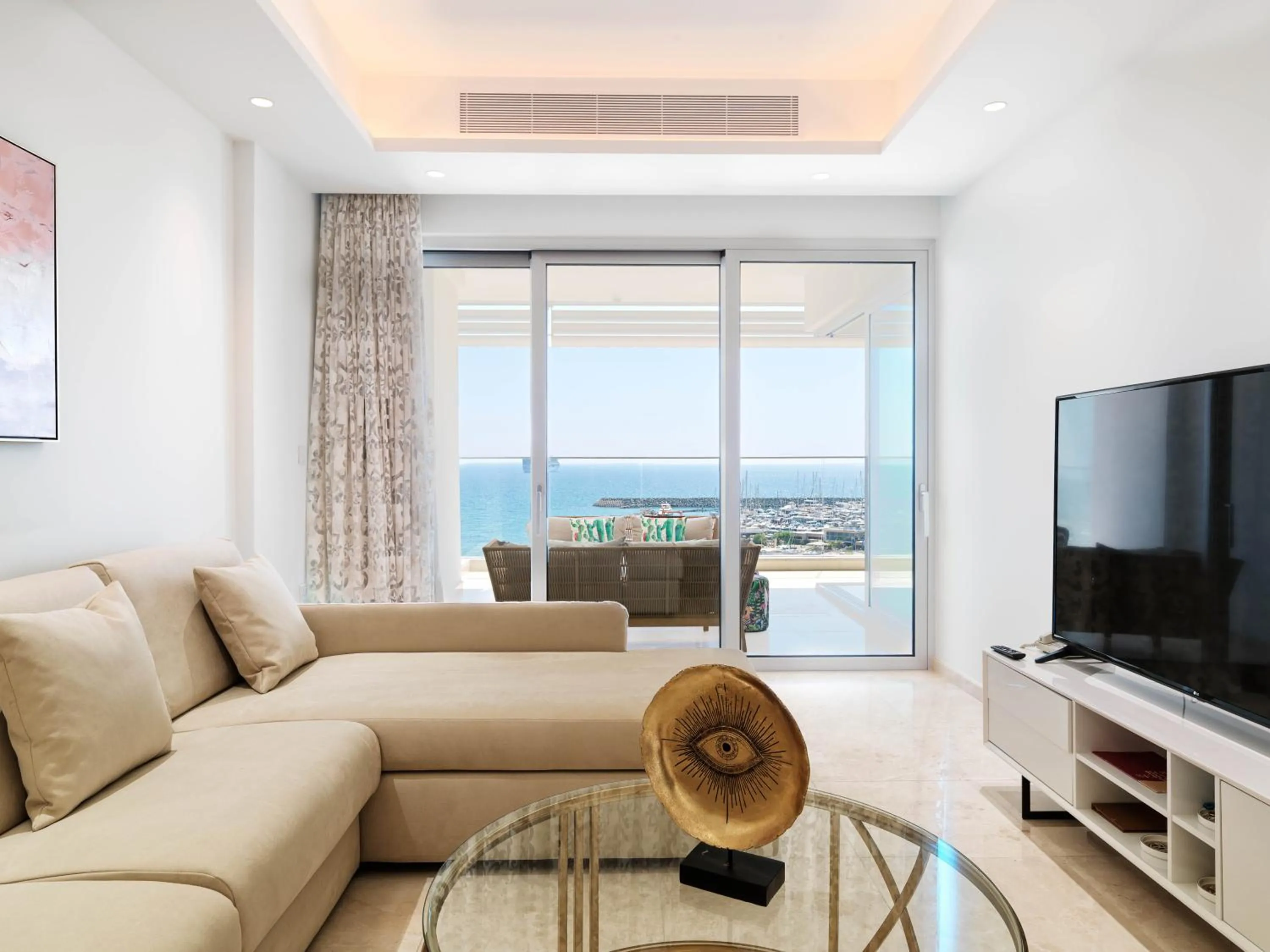 Living room in The Tower at St Raphael Resort