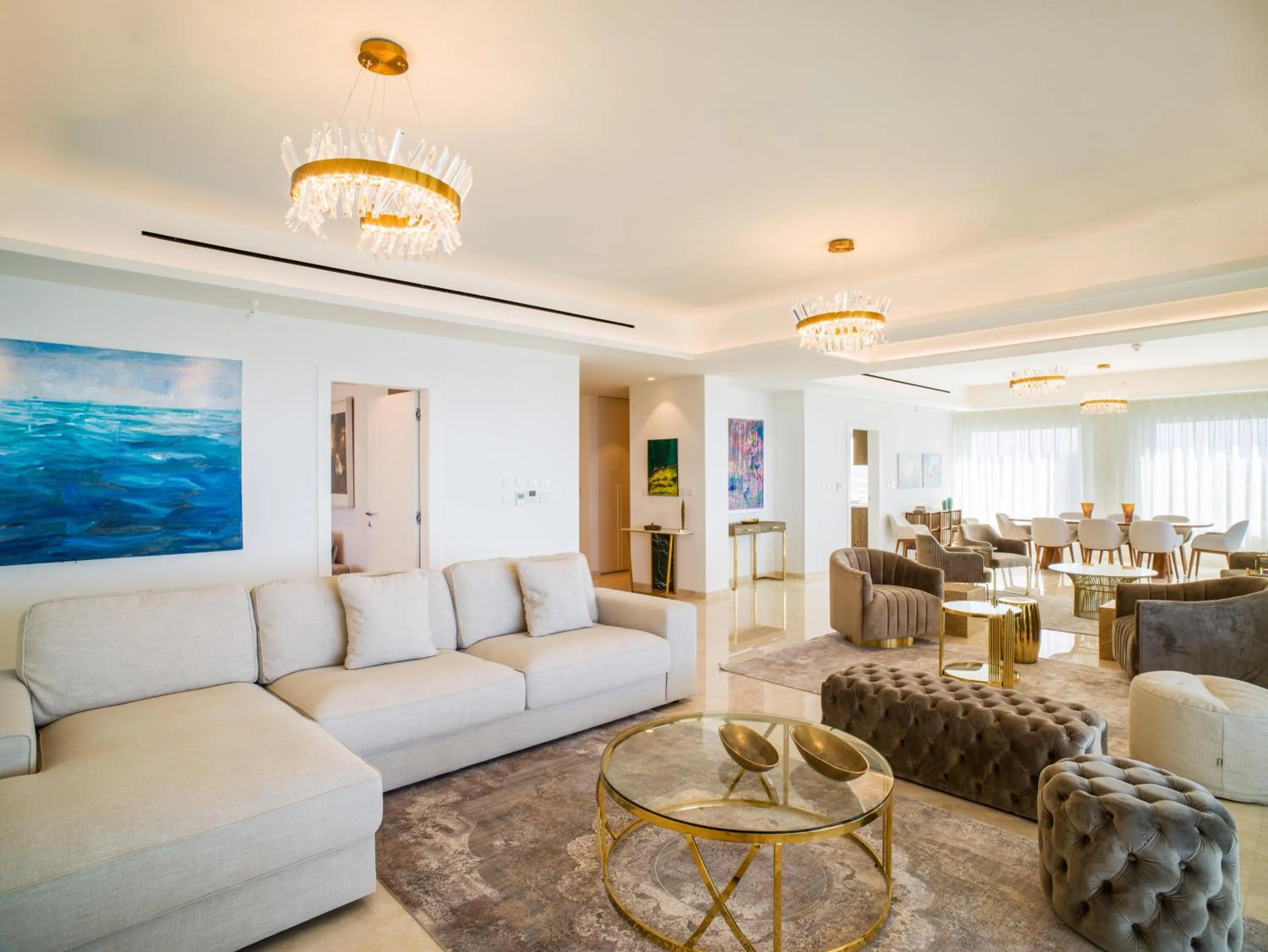 Living room in The Tower at St Raphael Resort