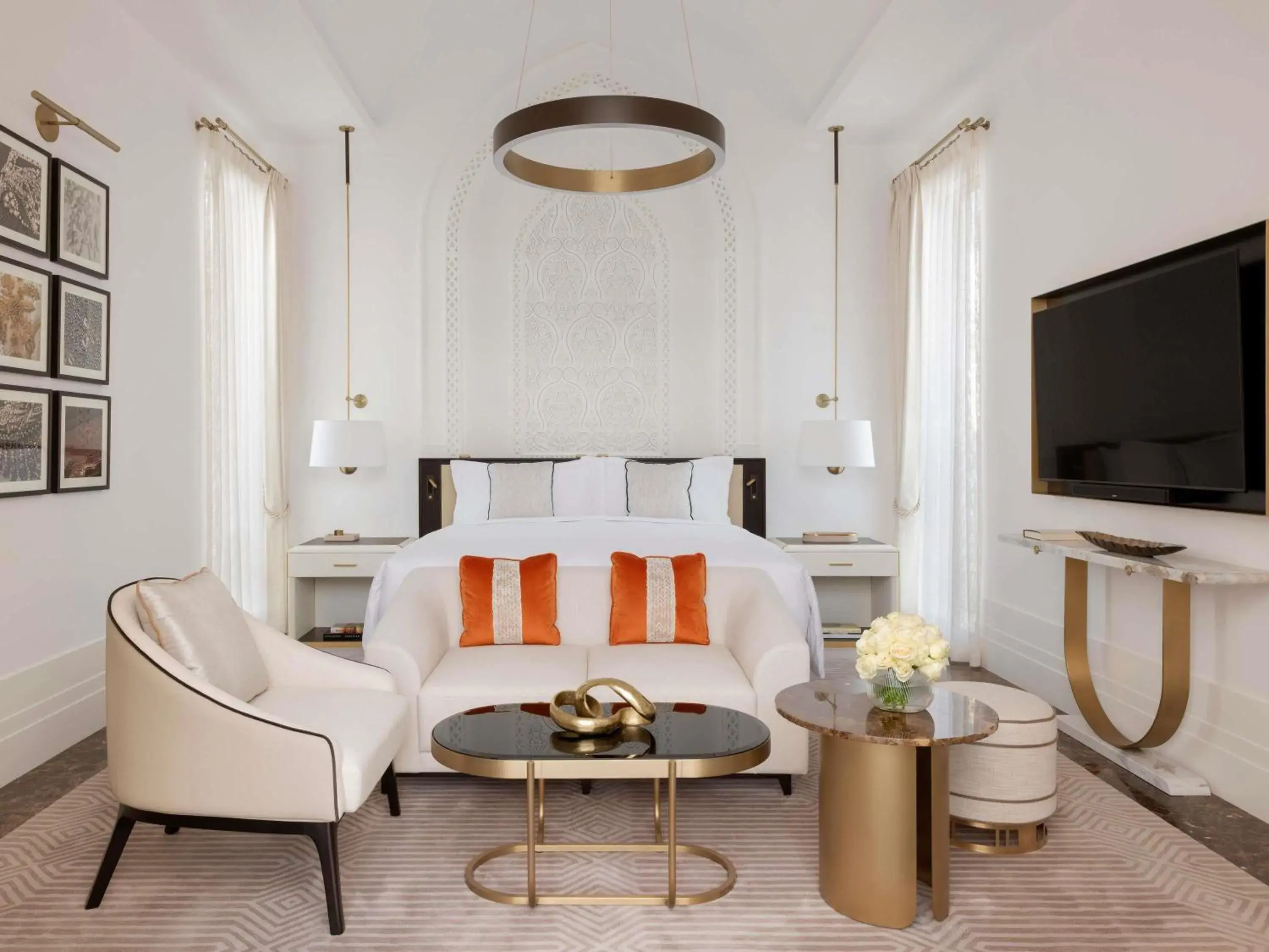 Bedroom, Bed in Raffles Al Areen Palace Bahrain Bedroom, Bed in Raffles Al Areen Palace Bahrain