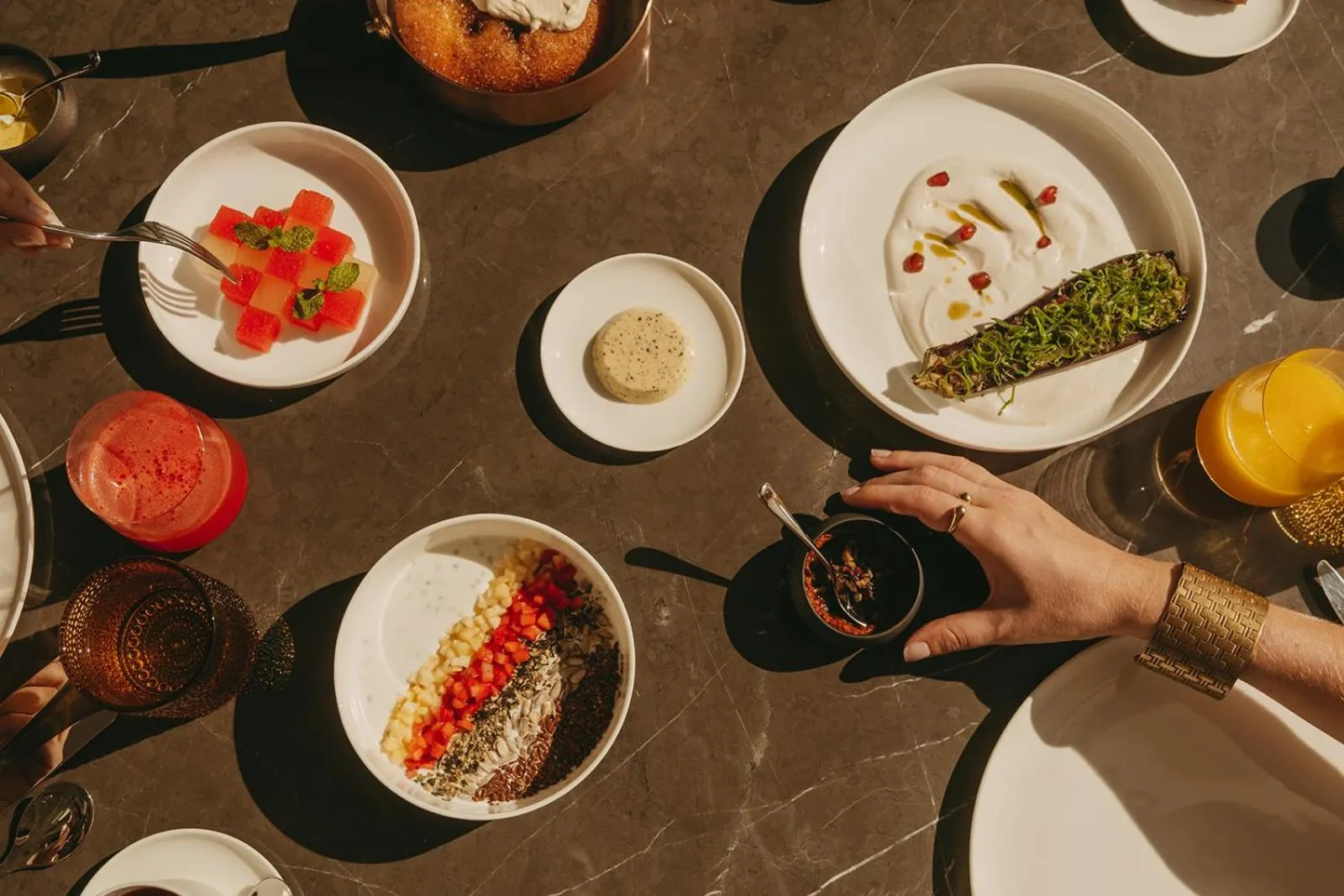 Breakfast in Raffles Al Areen Palace Bahrain