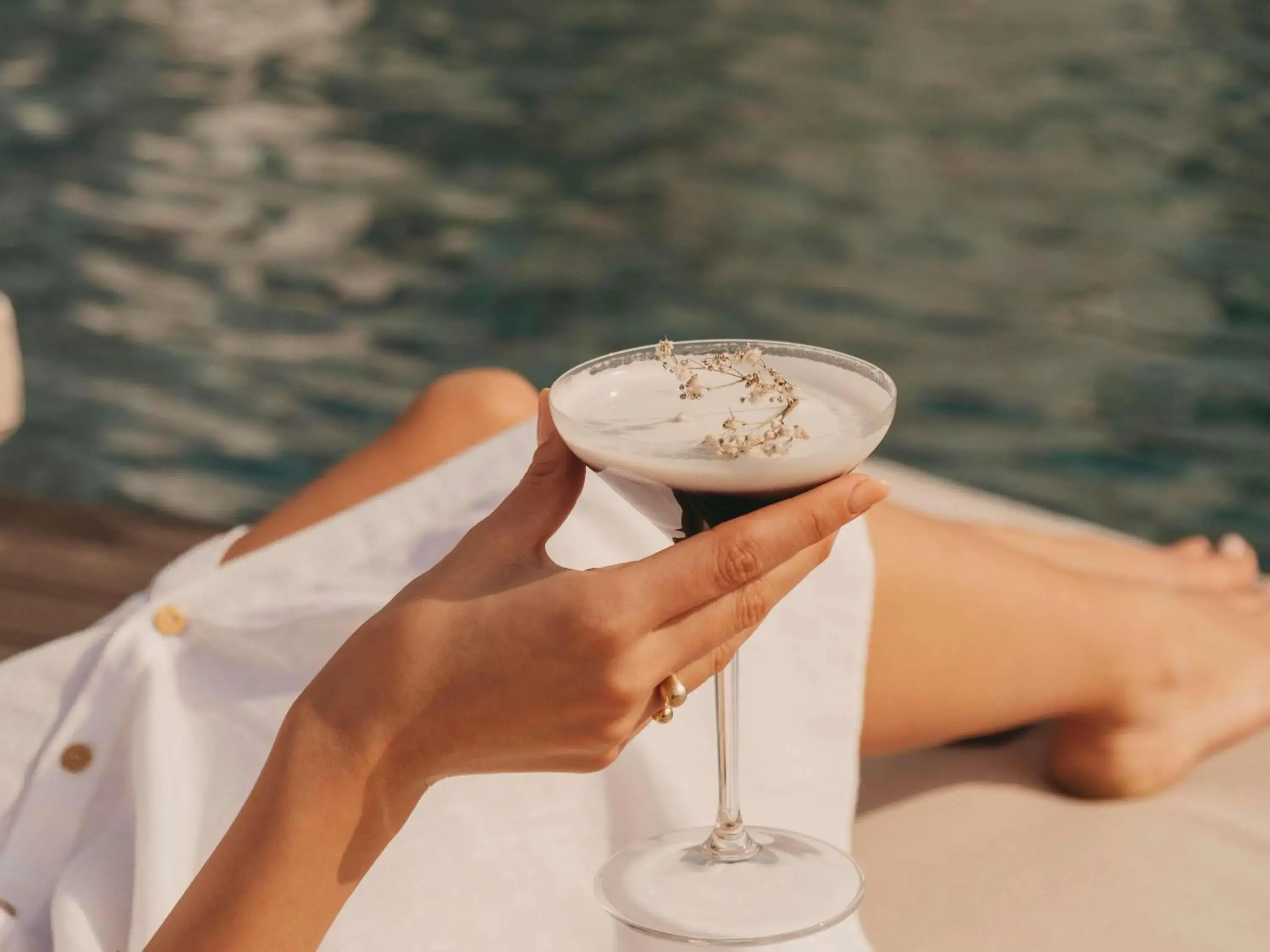 Pool view in Raffles Al Areen Palace Bahrain Pool view in Raffles Al Areen Palace Bahrain