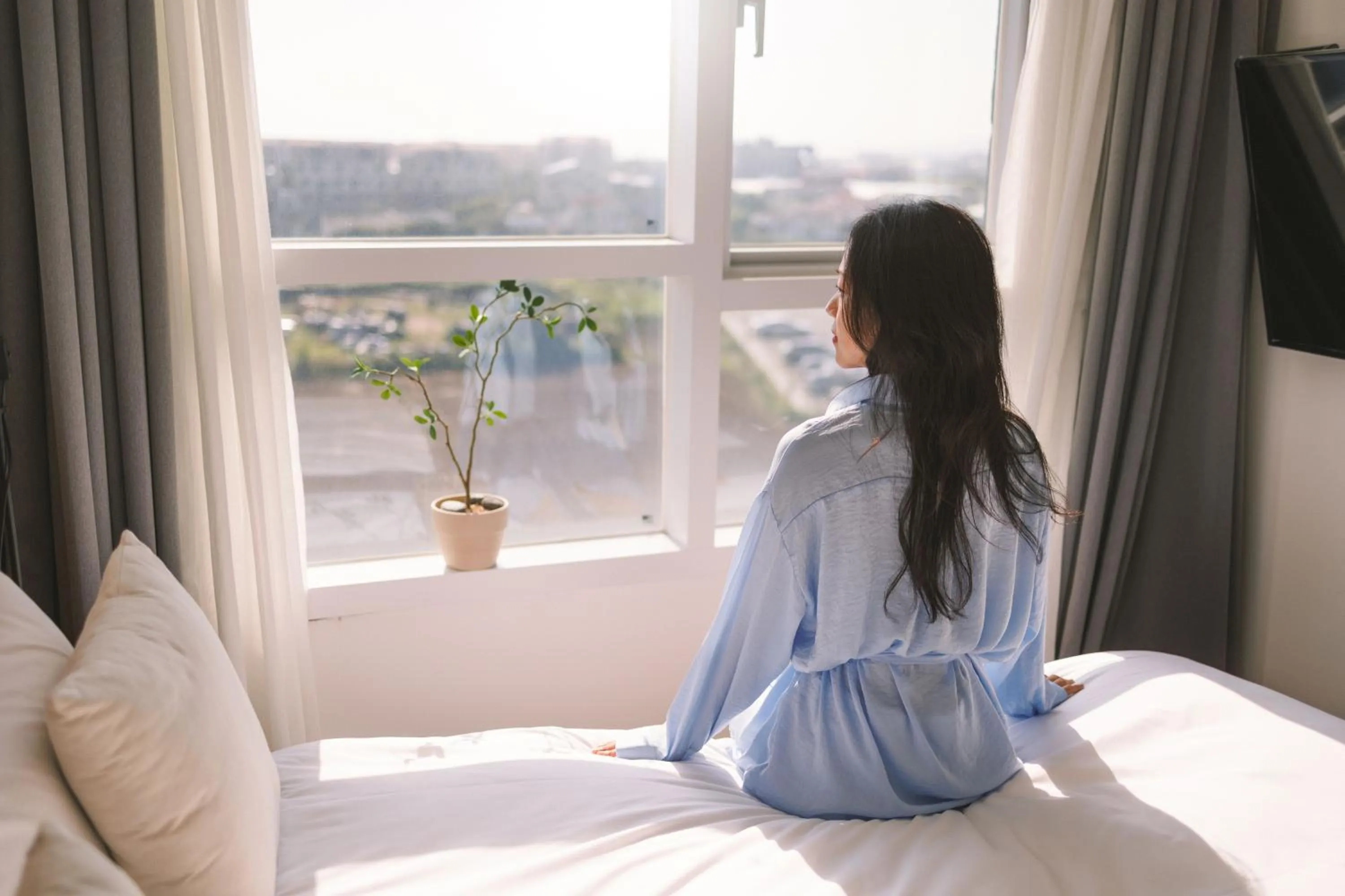 Bed in Kenny Stay Jeju Mosulpo