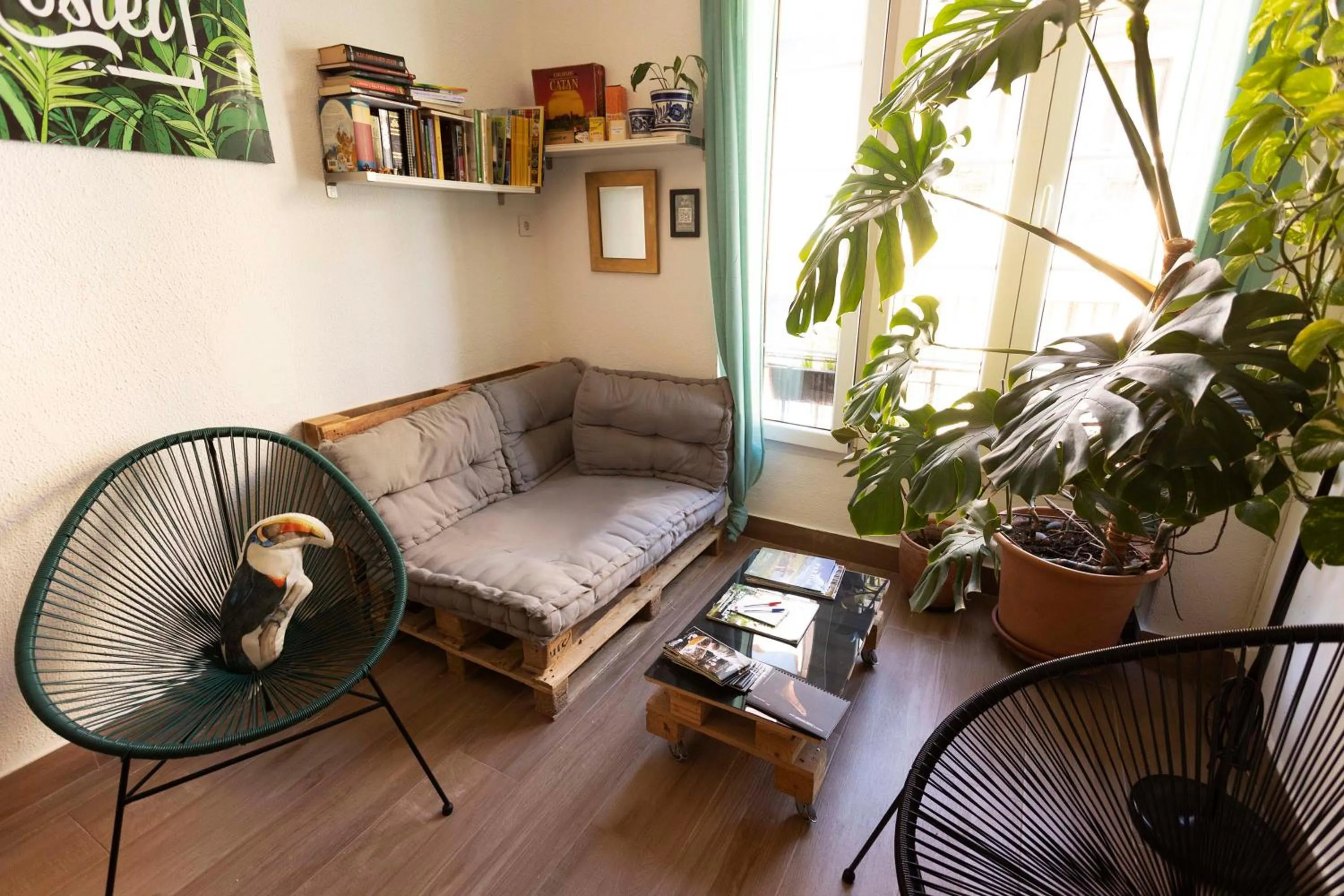 Living room in Green Hostel Oviedo