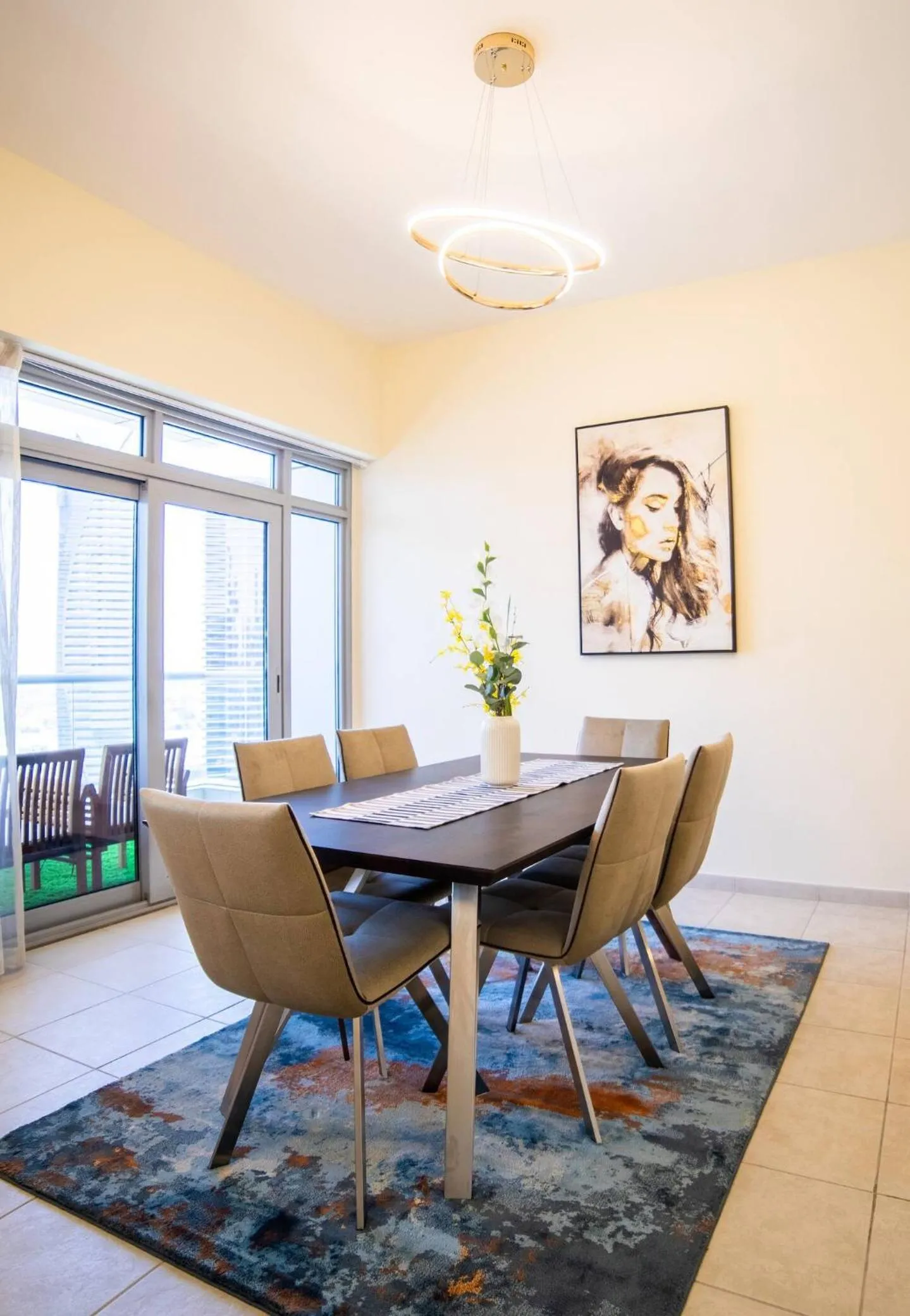 Living room in Scenic 2 Bedroom Apartment - Downtown Business Bay