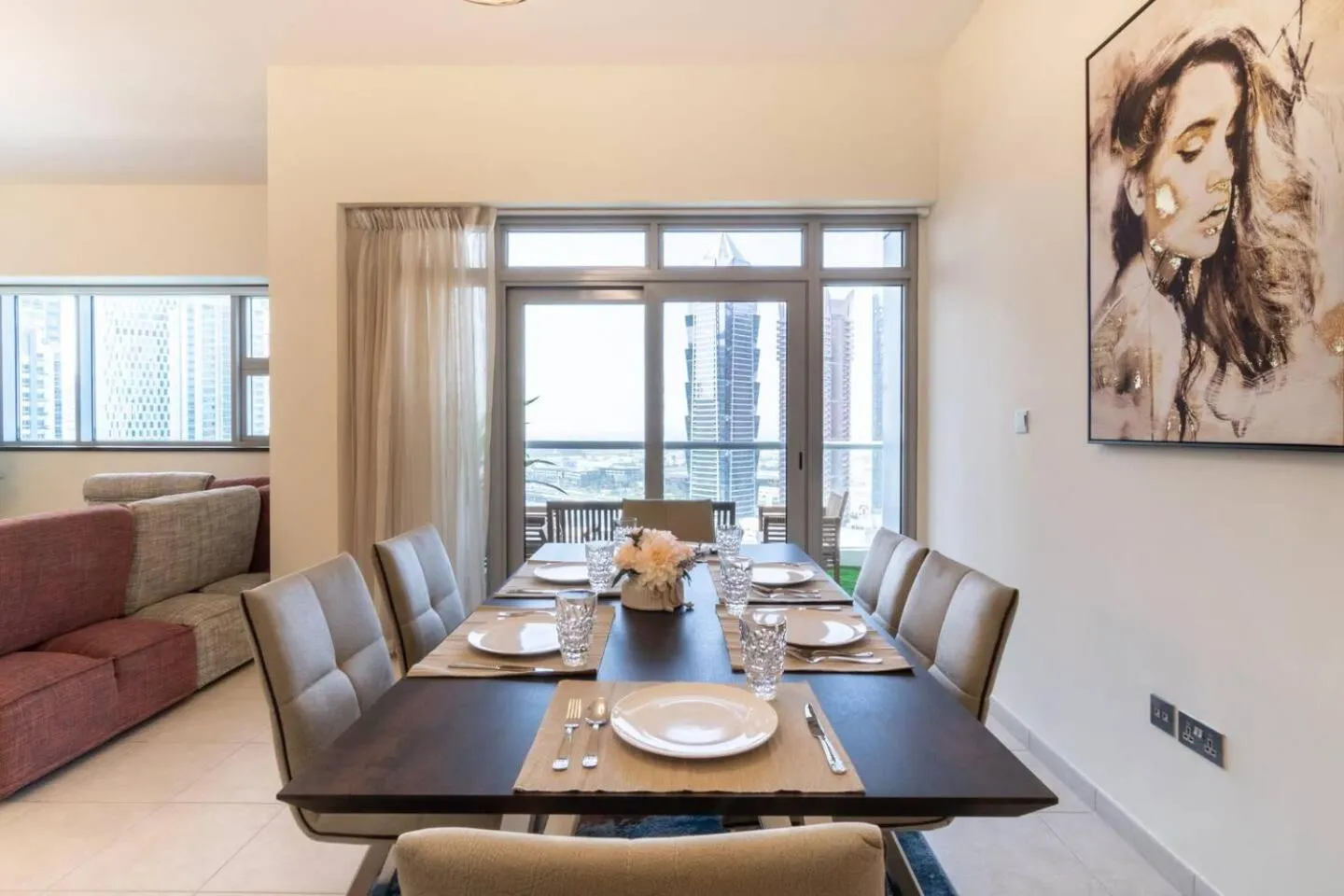 Dining area in Scenic 2 Bedroom Apartment - Downtown Business Bay