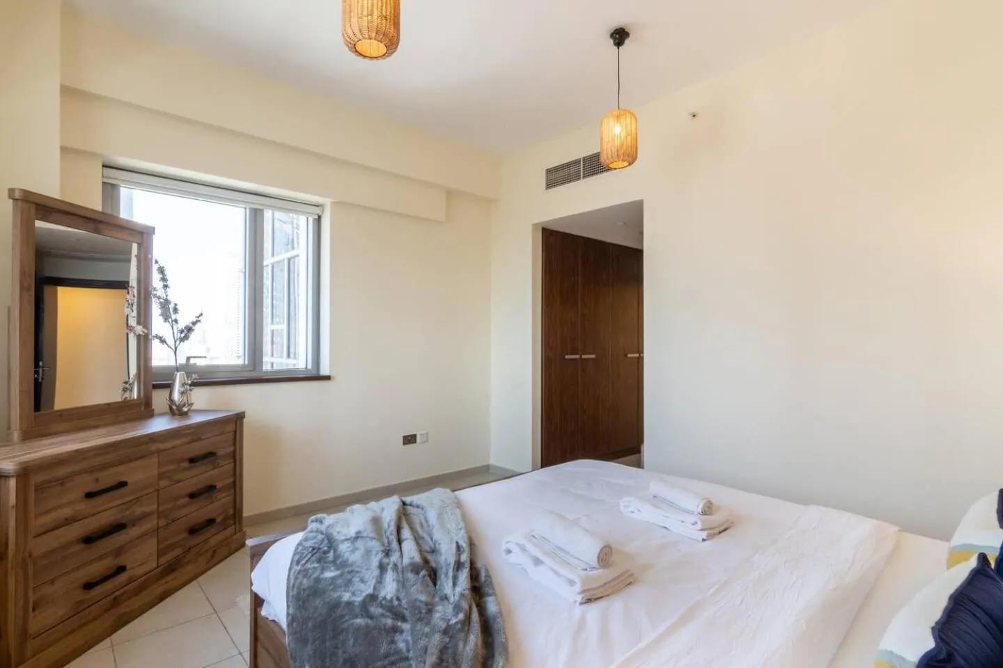 Bedroom, Bed in Scenic 2 Bedroom Apartment - Downtown Business Bay