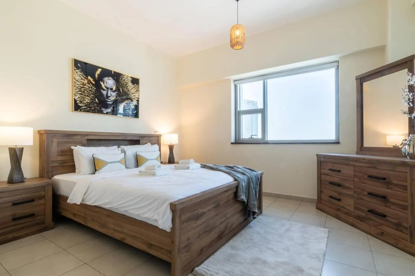 Bedroom, Bed in Scenic 2 Bedroom Apartment - Downtown Business Bay