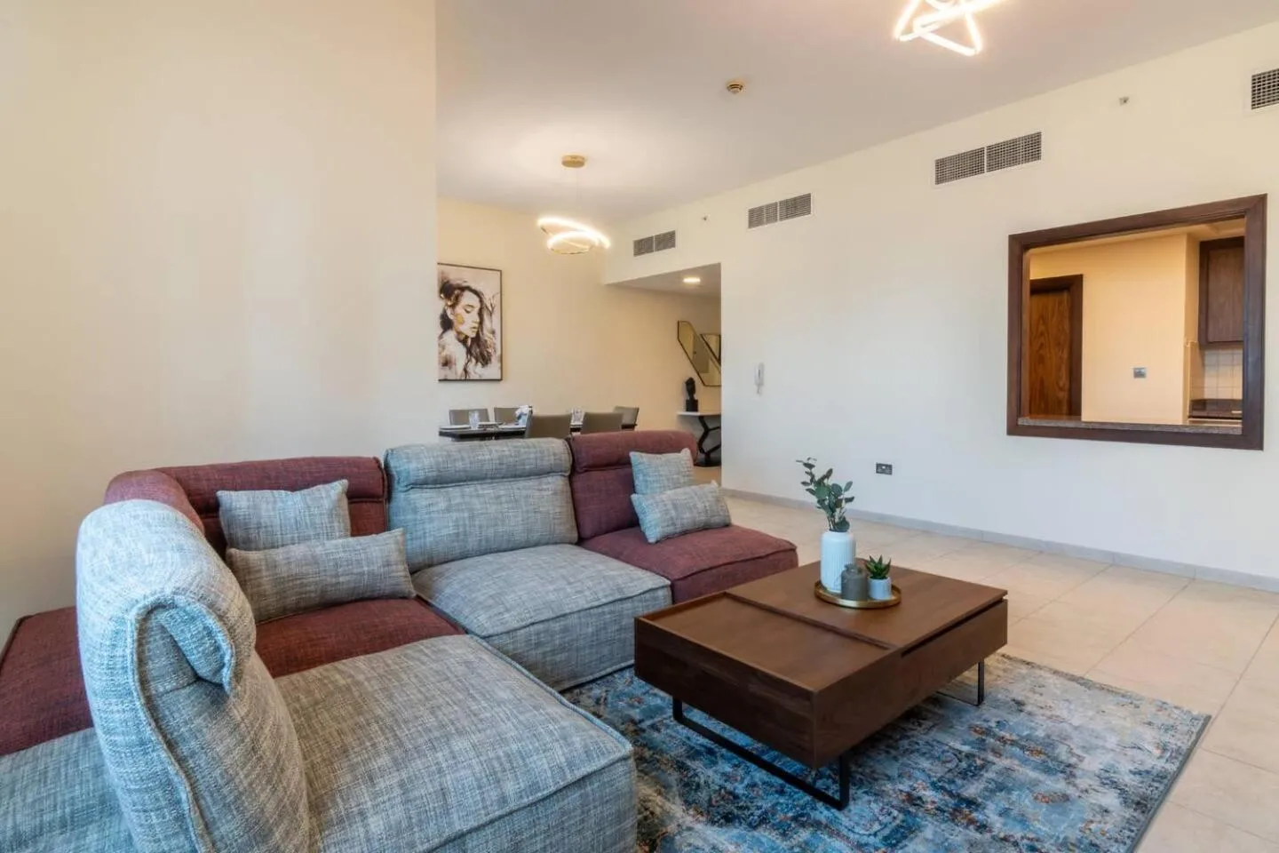 Living room in Scenic 2 Bedroom Apartment - Downtown Business Bay