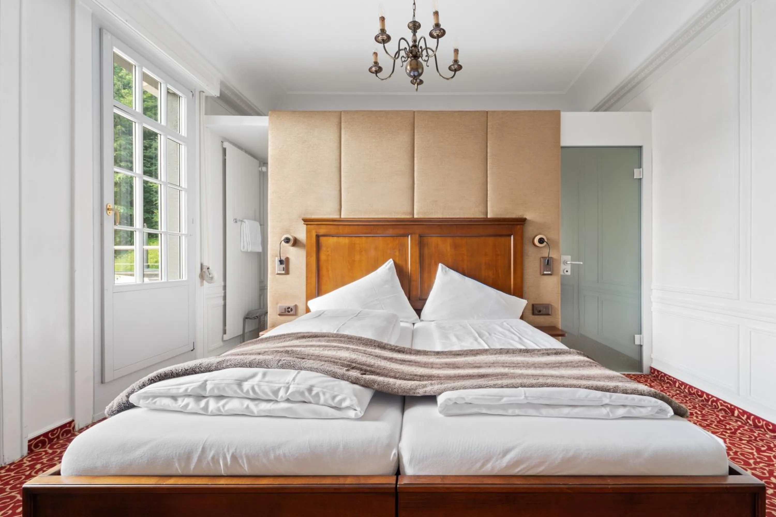 Bedroom, Bed in Hotel Schloss Ragaz