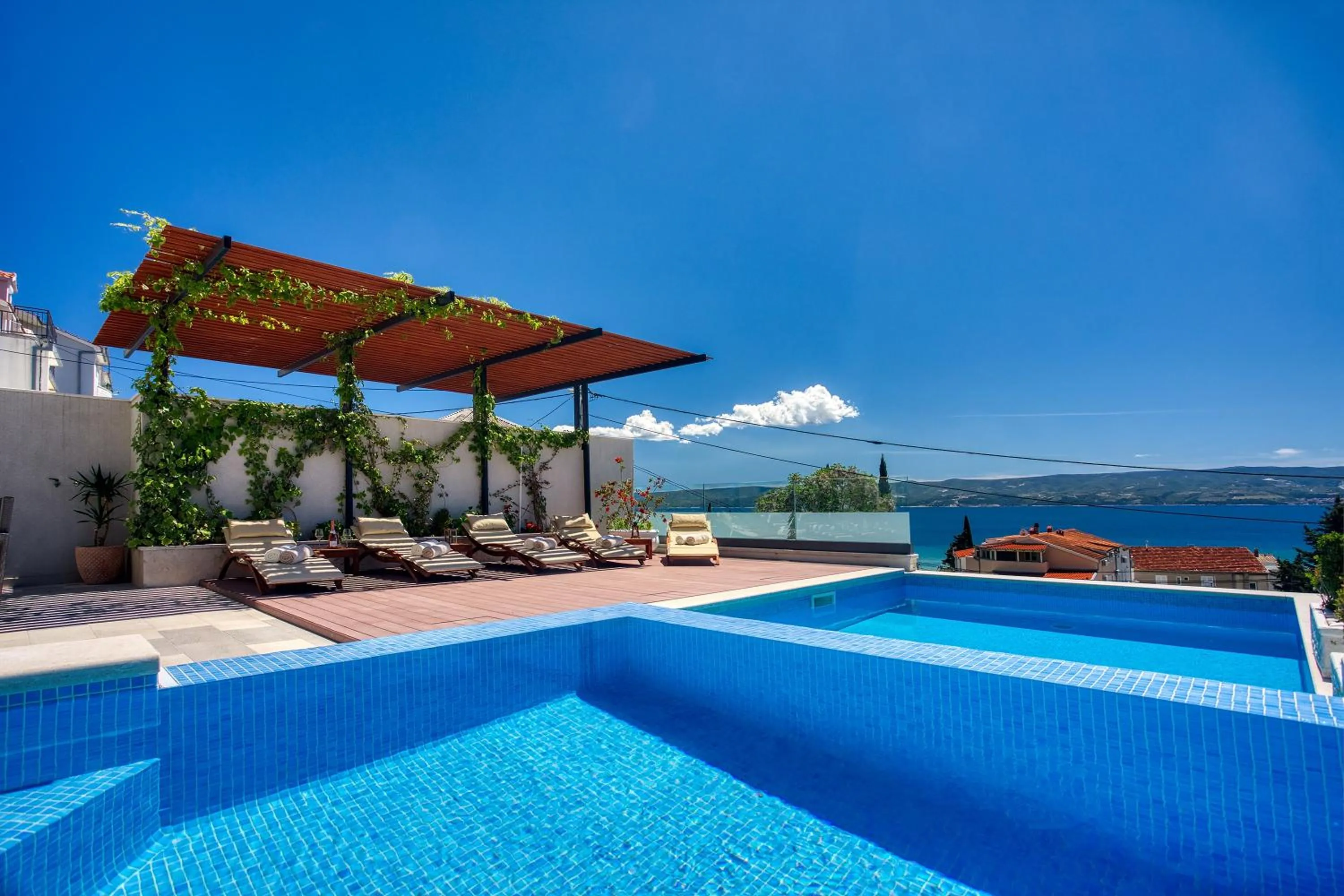 Property building in LUXURY VILLA PARADISE 120m from sandy beach, heated pool, billiard, max 12 pax
