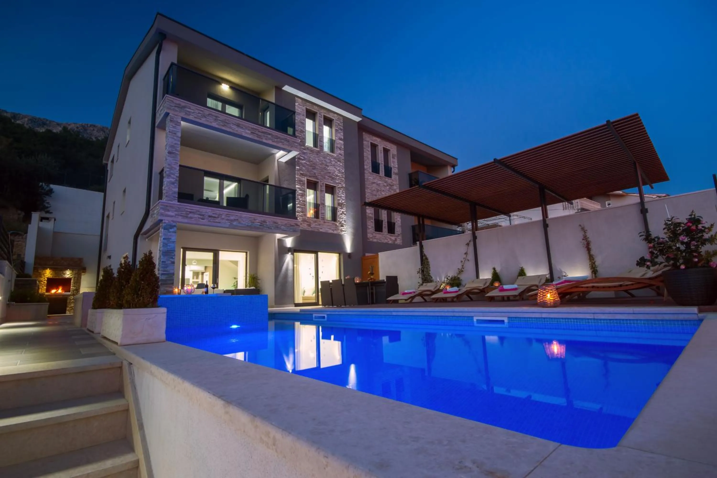 Property building in LUXURY VILLA PARADISE 120m from sandy beach, heated pool, billiard, max 12 pax