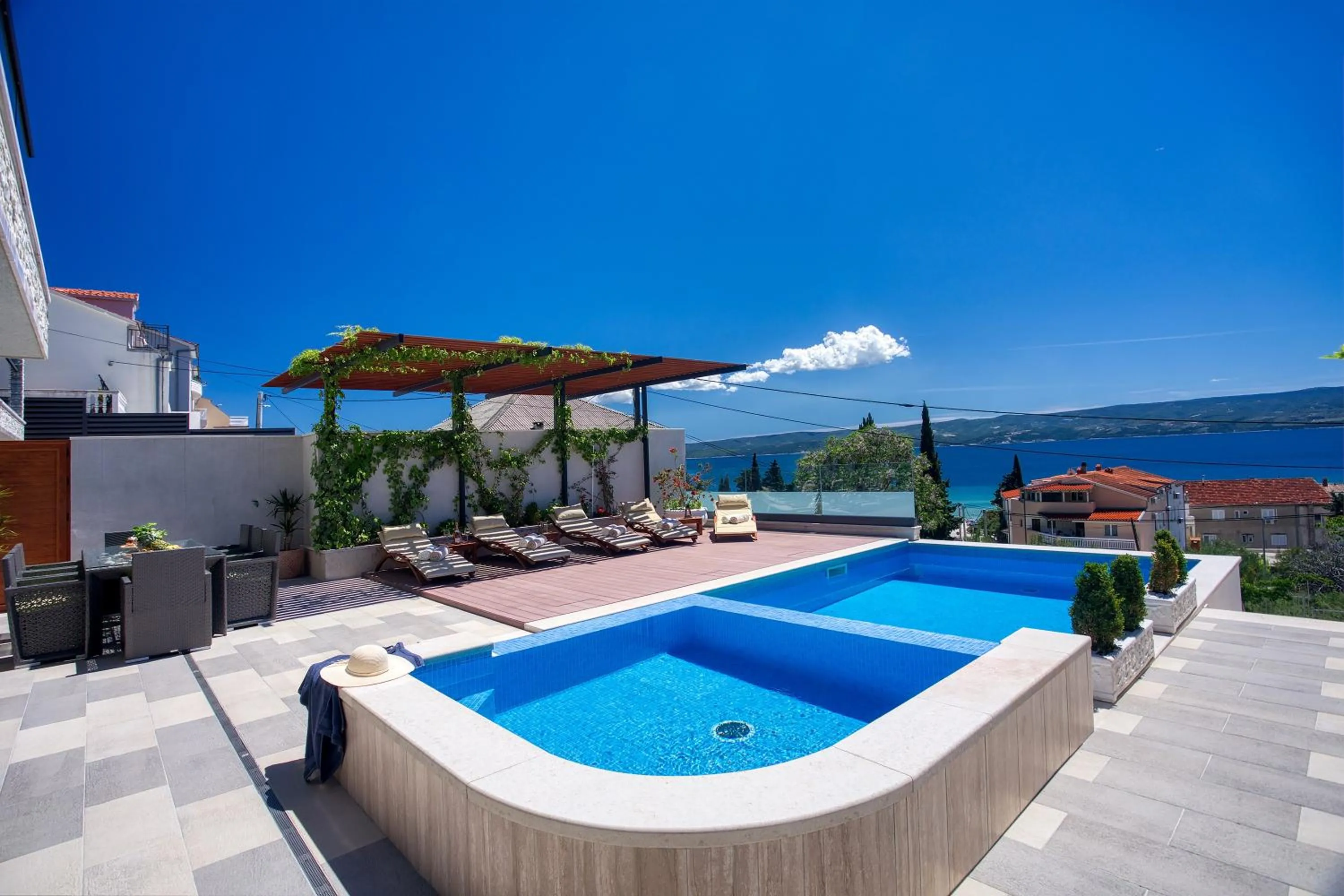 Property building in LUXURY VILLA PARADISE 120m from sandy beach, heated pool, billiard, max 12 pax