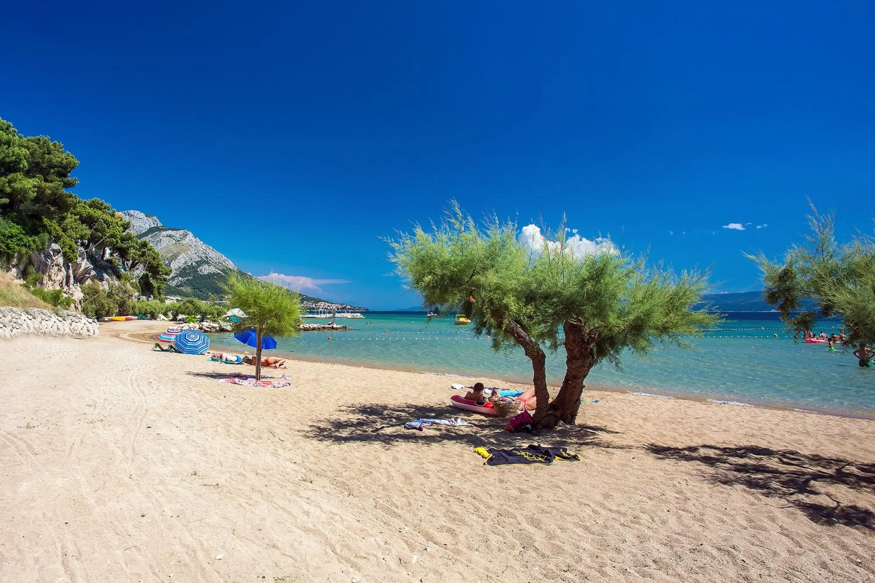 Beach in LUXURY VILLA PARADISE 120m from sandy beach, heated pool, billiard, max 12 pax