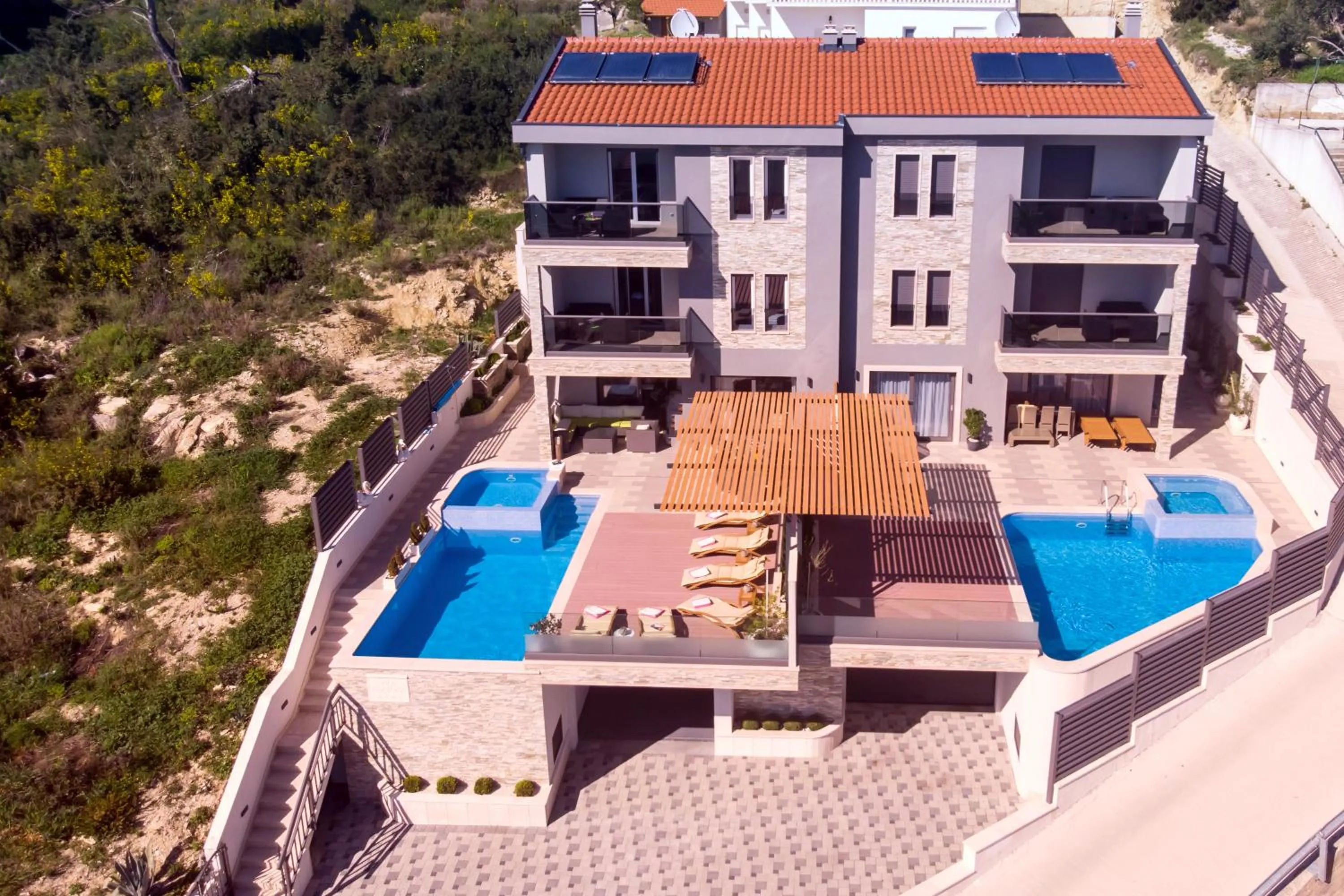 Property building in LUXURY VILLA PARADISE 120m from sandy beach, heated pool, billiard, max 12 pax