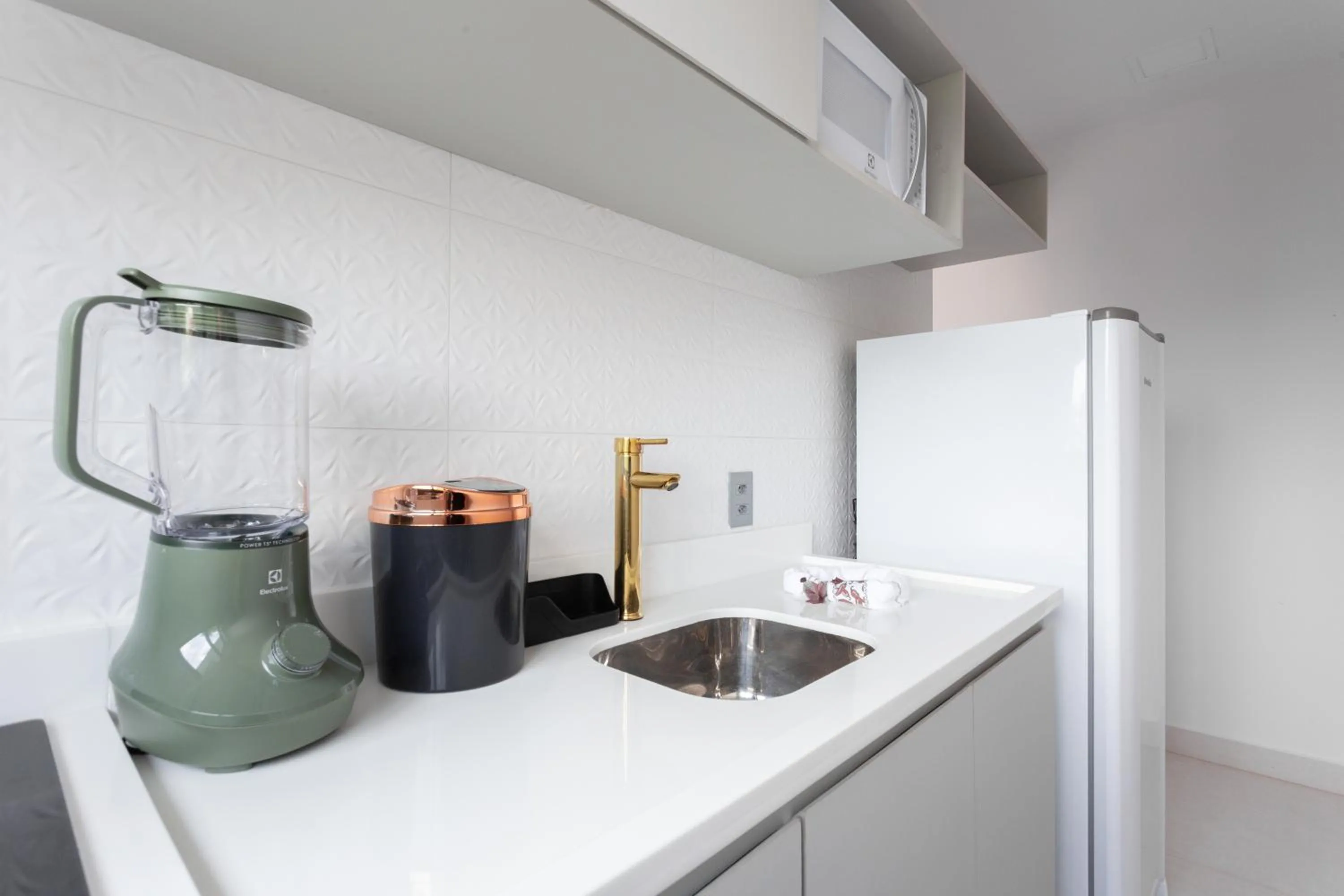 Kitchen or kitchenette in Quinta do Mar Flats Porto de Galinhas