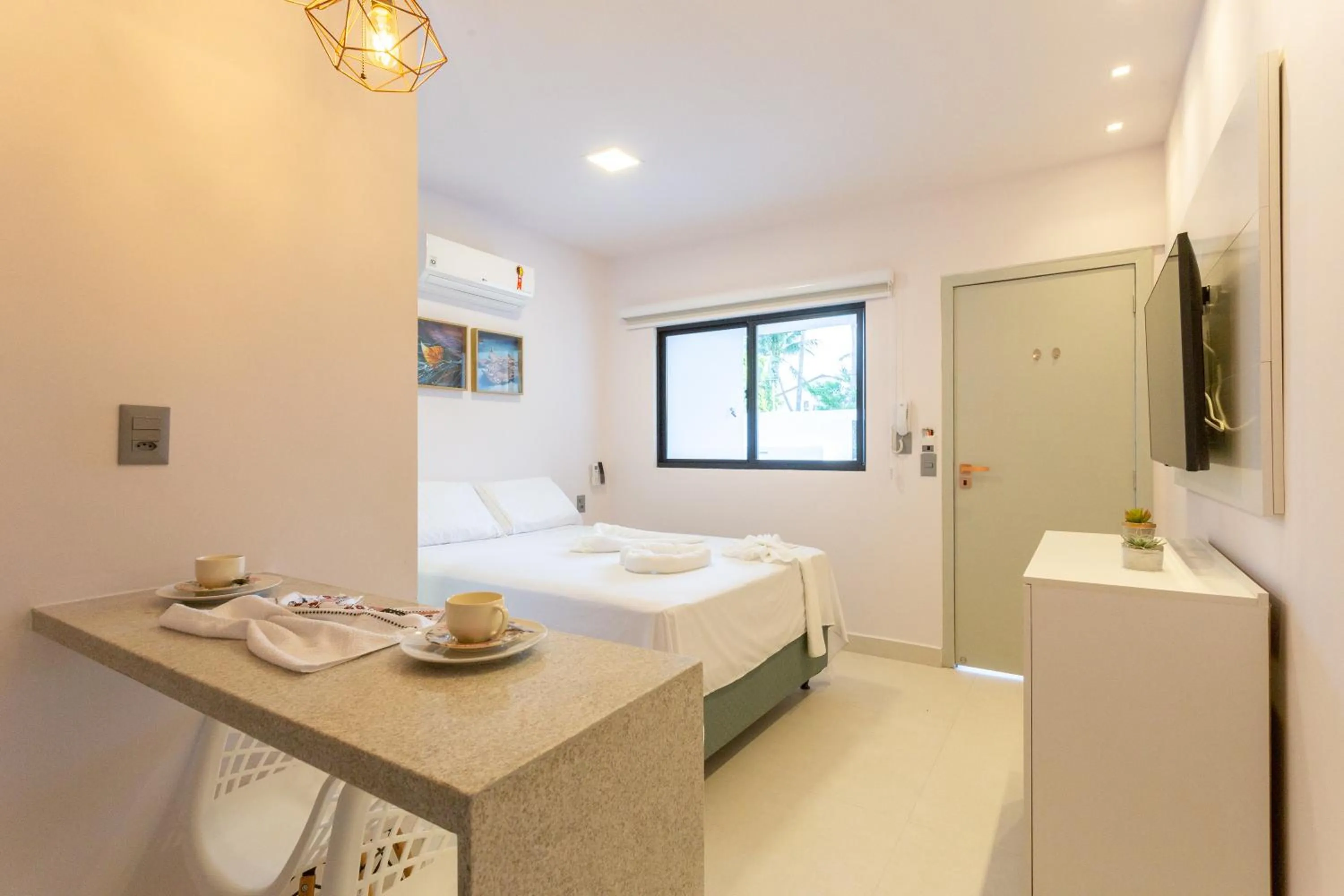 Photo of the whole room, Bed in Quinta do Mar Flats Porto de Galinhas